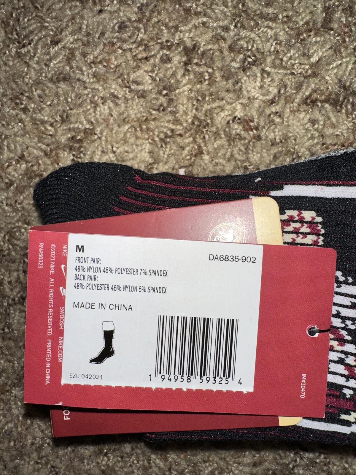 Nike Nike Men's Florida State Seminoles Multiplier 2-Pair Crew Socks Size ONE SIZE - 4 Thumbnail