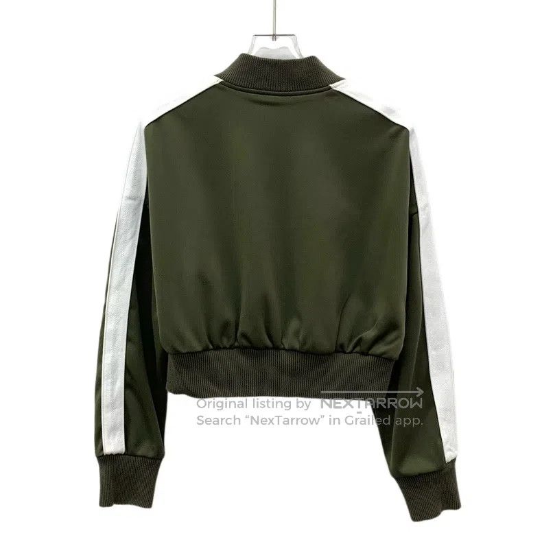 Loewe Loewe Dark Green Logo Embroidered Stand Collar Zip Long Sl Size S / US 4 / IT 40 - 2 Thumbnail