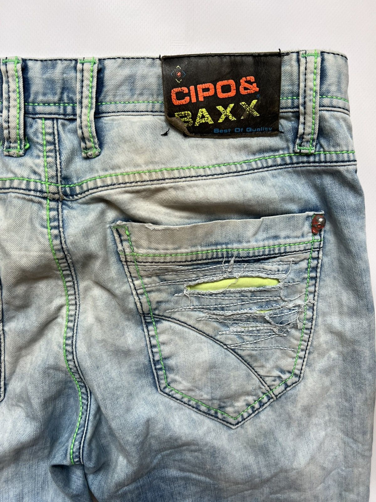 Vintage Vintage Avant Garde Blue Denim Pants Cipo Baxx Size US 31 - 9 Thumbnail