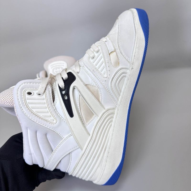 Gucci Gucci High-Top Basketball Sneakers in White and Blue - Size US 8.5 / EU 41-42 - 7 Thumbnail
