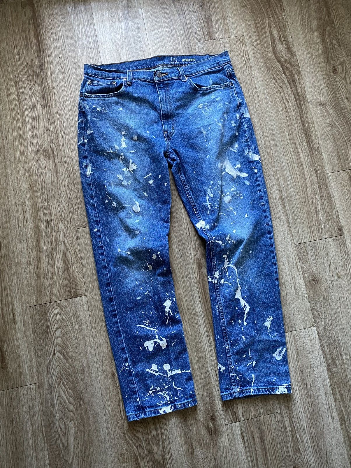Vintage Vintage Y2K All Over Paint Denim Jeans Helmut Lang Style Size US 32 / EU 48 - 3 Thumbnail