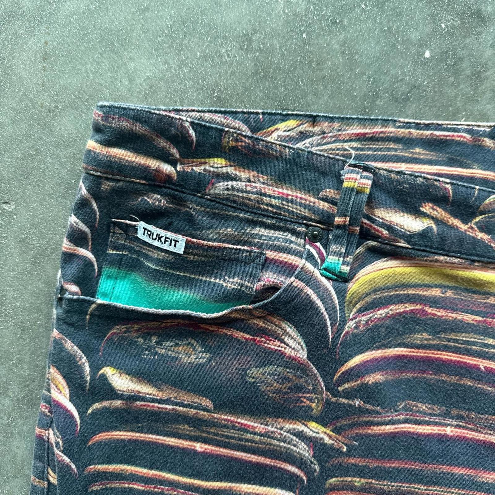 Other Trukfit Lil Wayne Skateboarders All Over Print Denim Jeans Size US 40 / EU 56 - 4 Thumbnail