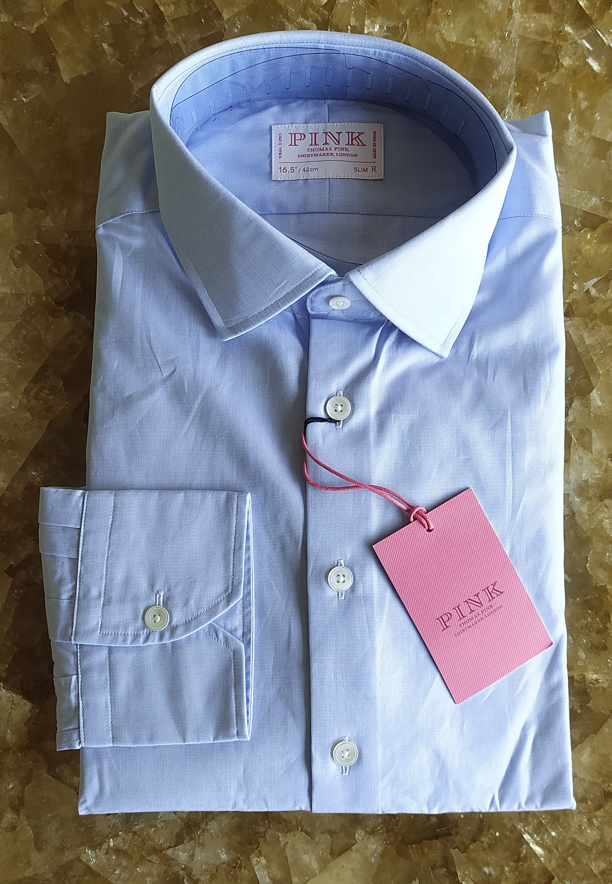 Thomas Pink Thomas Pink Formal End on End Shirt Free Shipping T/133 Size US L / EU 52-54 / 3 - 1 Thumbnail