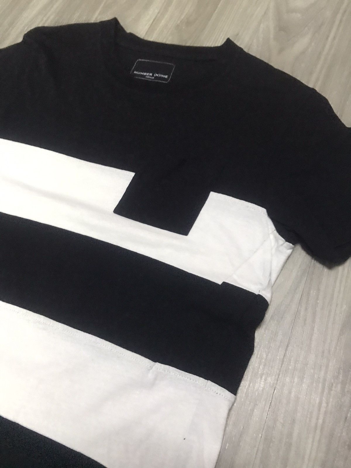Number (N)ine Number Nine - Stripe Boarder Cotton tShirt Size US S / EU 44-46 / 1 - 11 Thumbnail