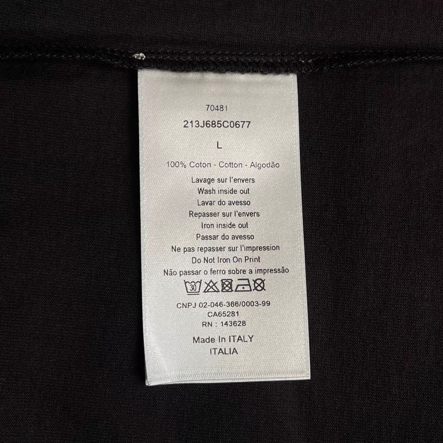 Dior Dior x Travis Scott Black Short Sleeve T-Shirt L Size US L / EU 52-54 / 3 - 6 Thumbnail