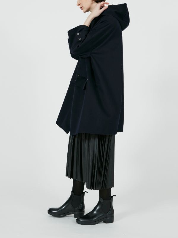 Mackintosh Mackintosh Humbie Black Wool Hooded Overcoat Size XS / US 0-2 / IT 36-38 - 4 Thumbnail