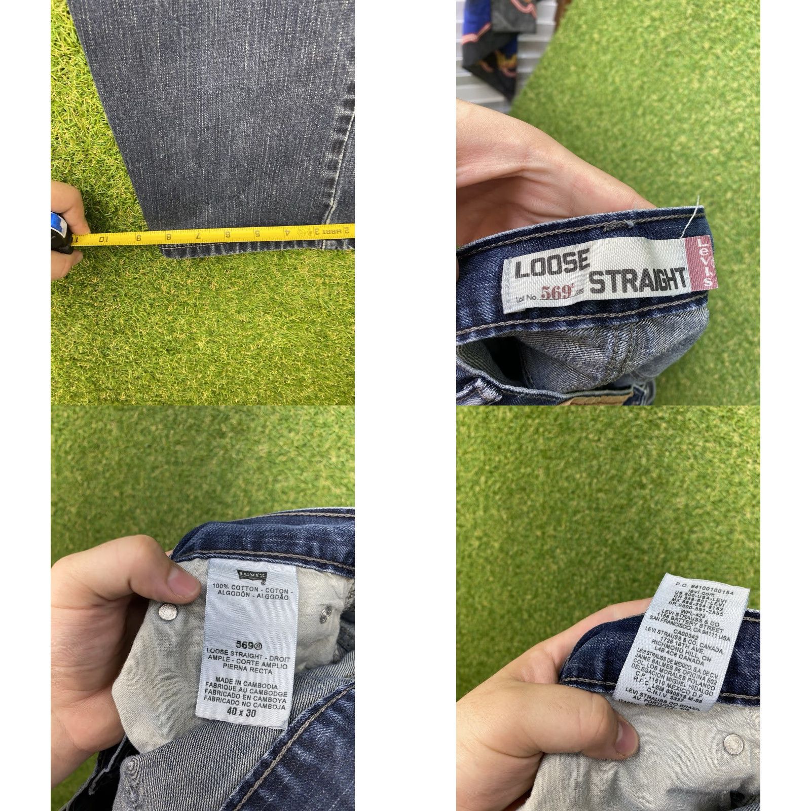 Levi's VINTAGE Levi's 569 Jeans Men 40x30 Blue Dark Wash Relaxed Straight 5-Pocket Denim Cotton Cities? Size US 40 / EU 56 - 8 Thumbnail