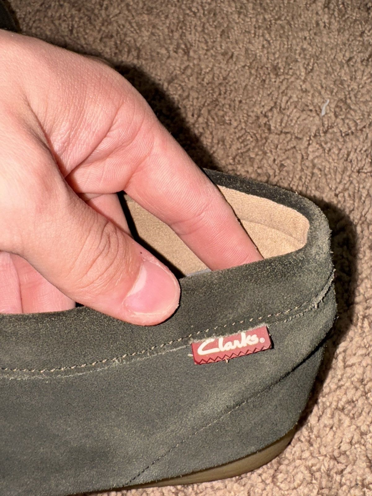 Clarks × Vintage Clarks Men's Green Suede Shoes Size US 9.5 / EU 42-43 - 3 Thumbnail