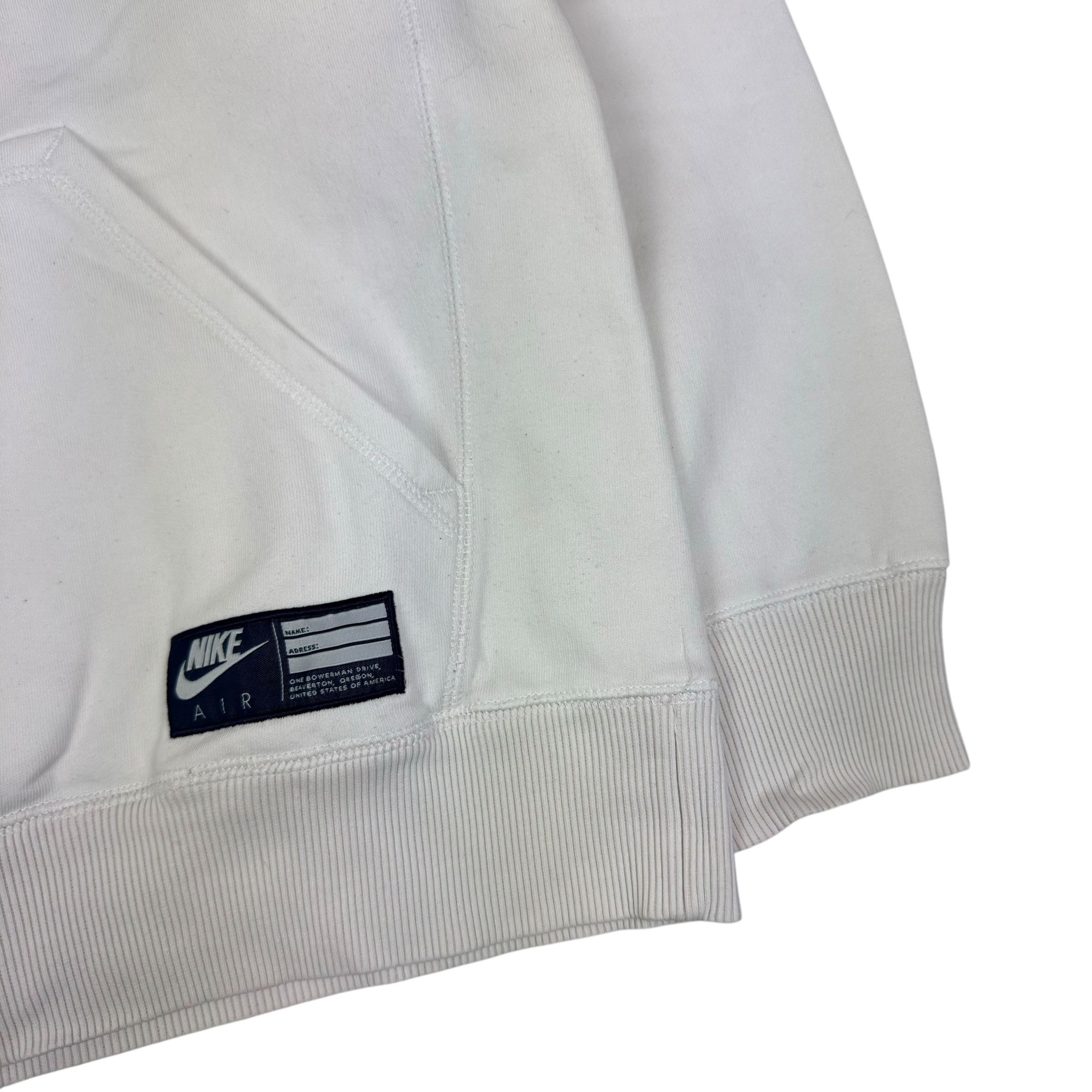 Nike Nike Air Men's White Red Logo Fleece Lined Pullover Hoodie L Size US L / EU 52-54 / 3 - 11 Thumbnail