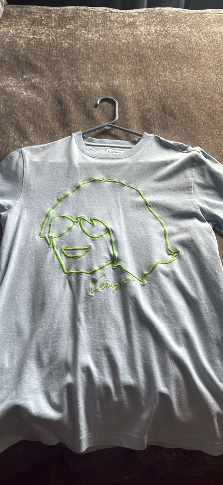 Kenzo Kenzo Embroidered Face T-Shirt – Light Blue Size US XS / EU 42 / 0 - 1 Thumbnail