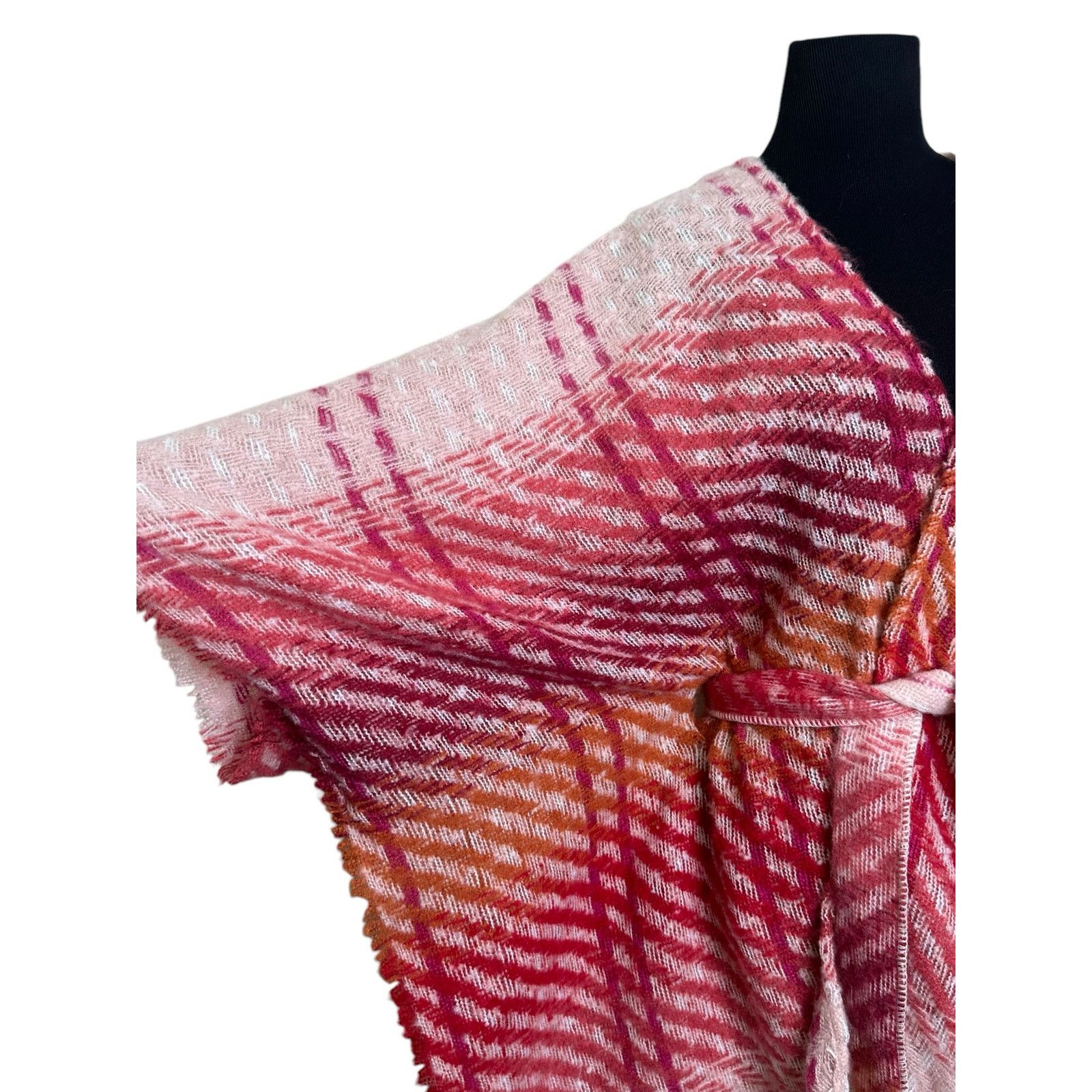 Vince Camuto Vince Camuto Striped Tie Waist Ruana Wrap size One Size Size ONE SIZE - 6 Thumbnail