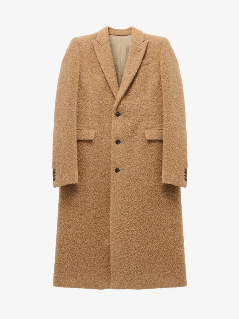 Alexander McQueen o1srvl11e0226 Wool Stacked Shoulder Boxy Coat In Camel Size US S / EU 44-46 / 1 - 1 Thumbnail
