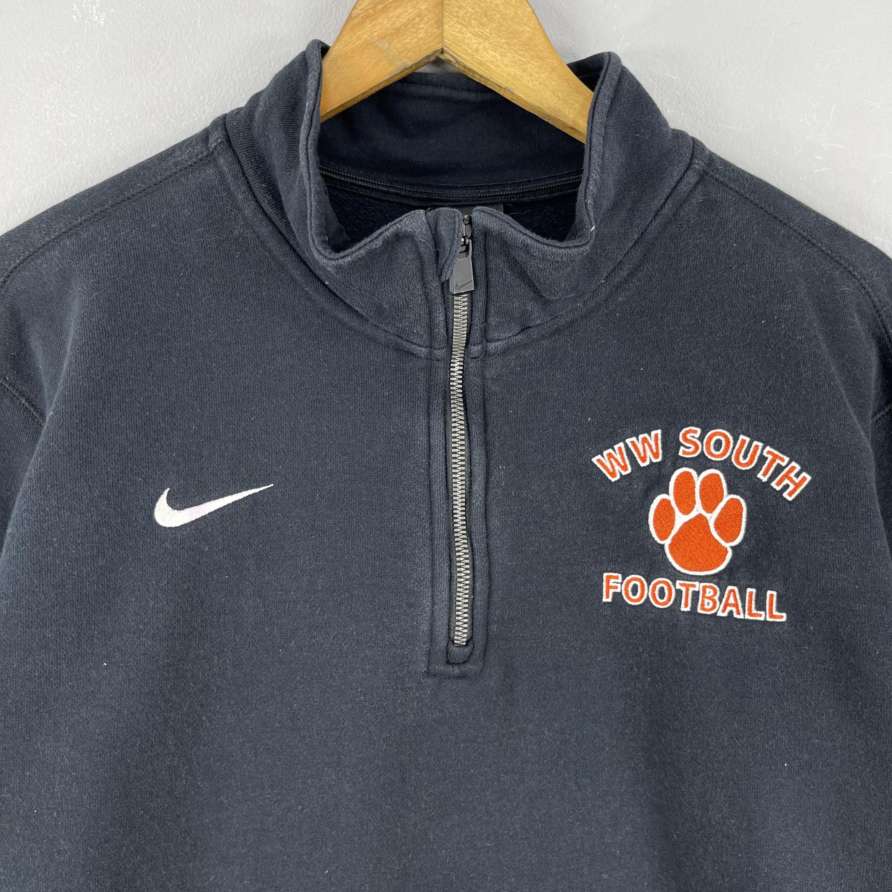 Nike Vintage Y2K NIKE Swoosh Football Half Zipper Sweater Size US L / EU 52-54 / 3 - 2 Thumbnail