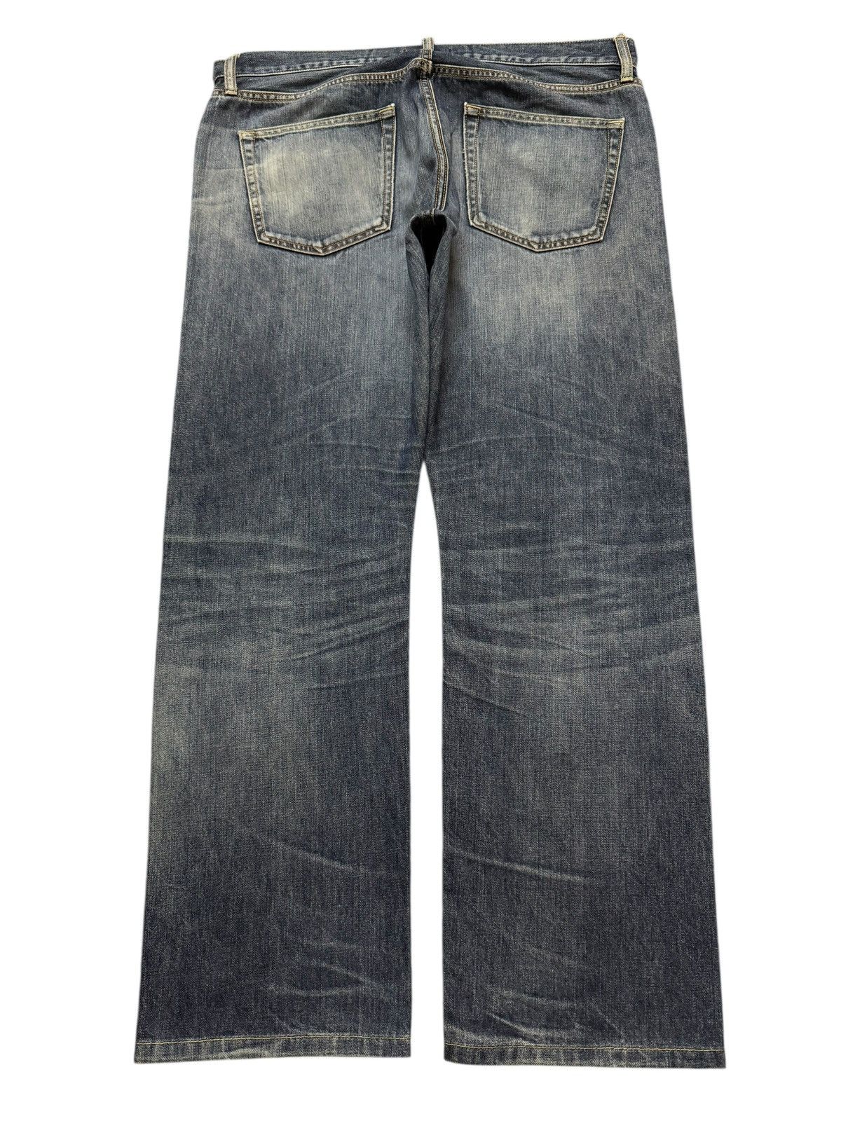Uniqlo Vintage Y2K Uniqlo Selvedge Faded Wash Distress Straight Leg Size US 36 / EU 52 - 2 Thumbnail