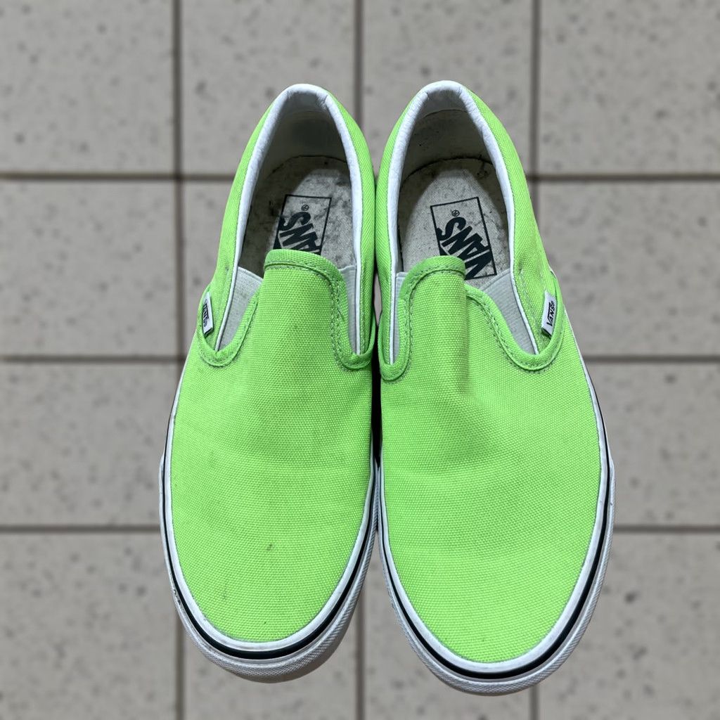 Vans VANS Slip On Shoes Men 7 Lime Green Low Top Sneakers Surf Skate Party Casual Beach Size US M / EU 48-50 / 2 - 1 Thumbnail