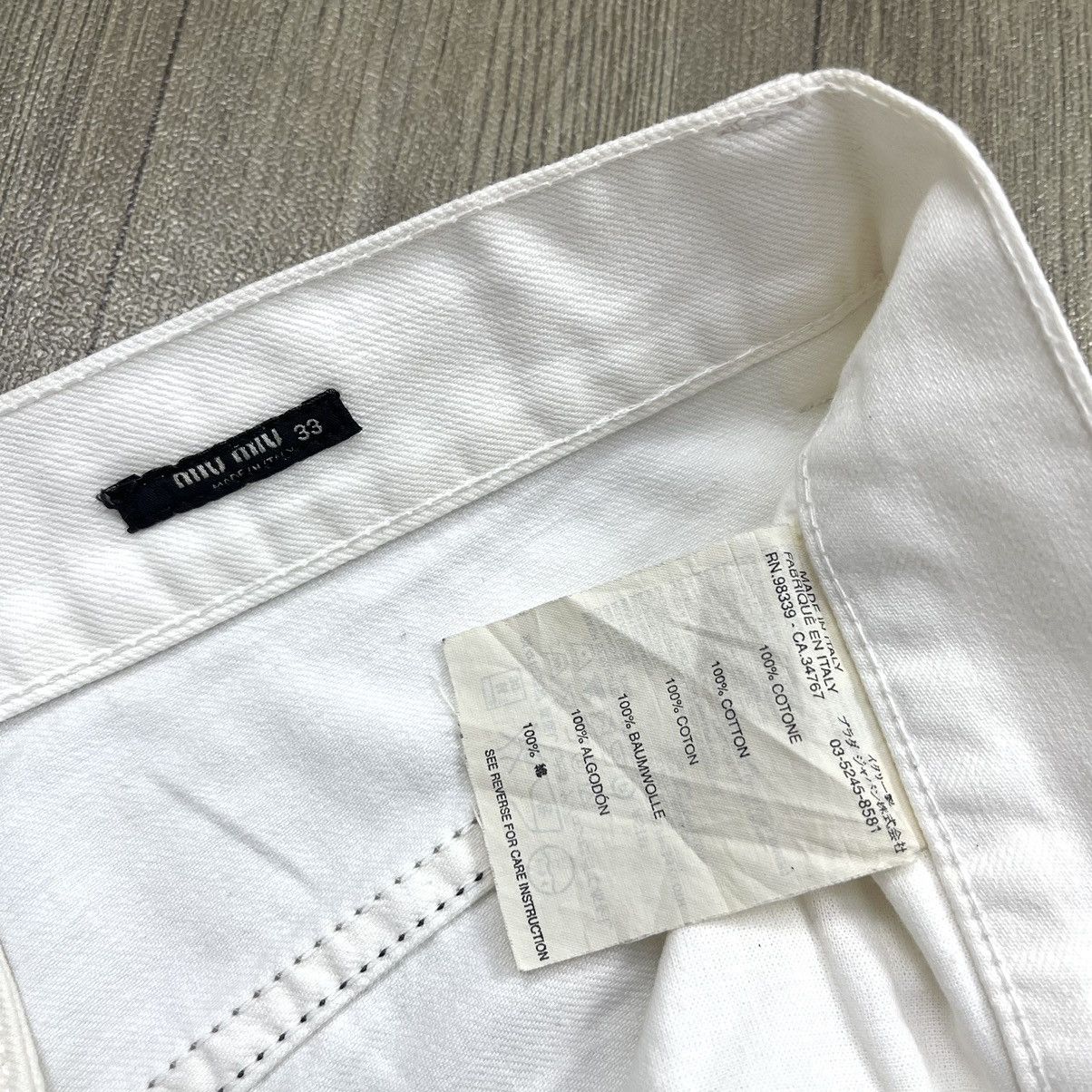 Miu Miu Miu Miu Denim White Pants Size US 30 / EU 46 - 6 Thumbnail