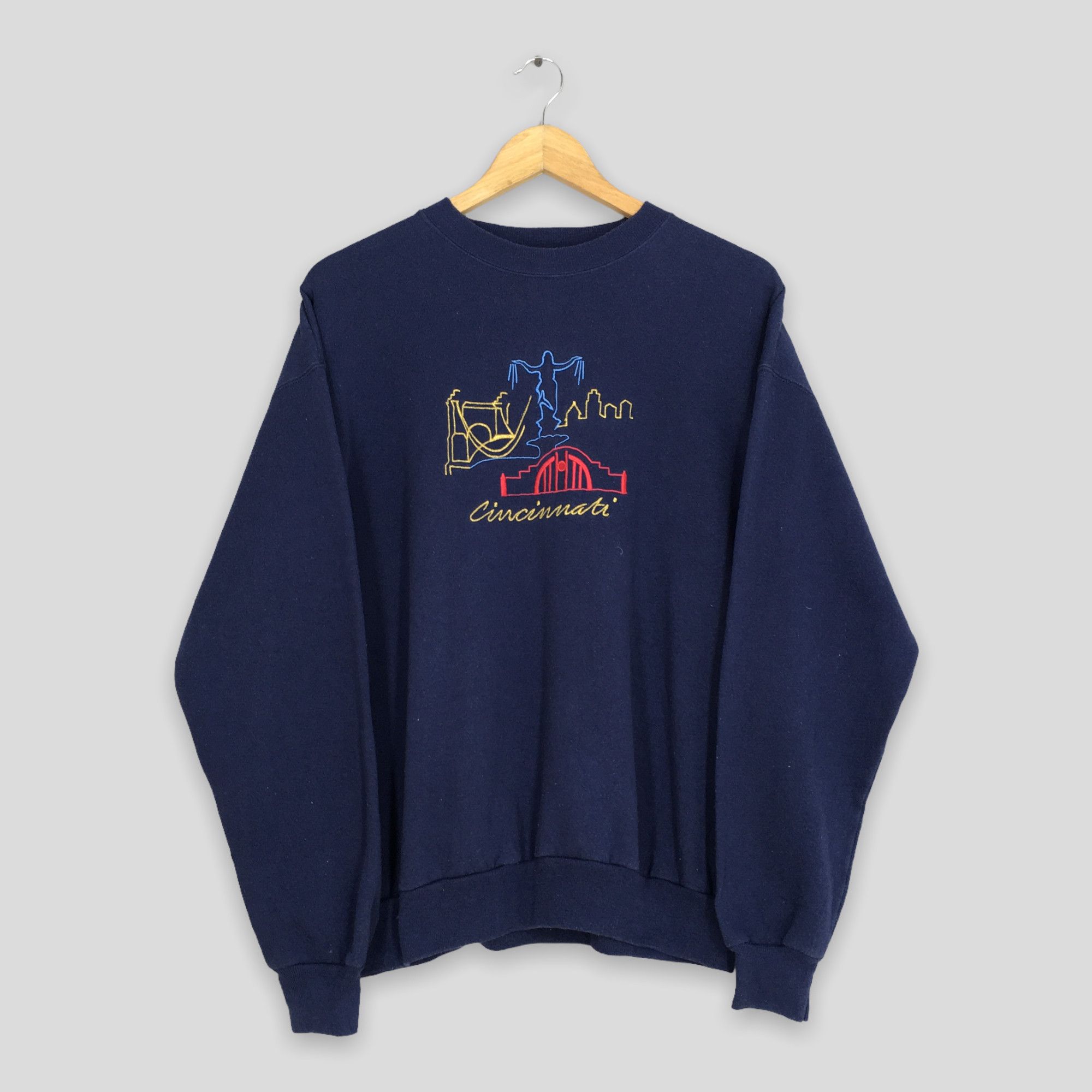 NCAA Vintage Cincinnati State Ohio Blue Sweatshirt Large Size US L / EU 52-54 / 3 - 1 Thumbnail