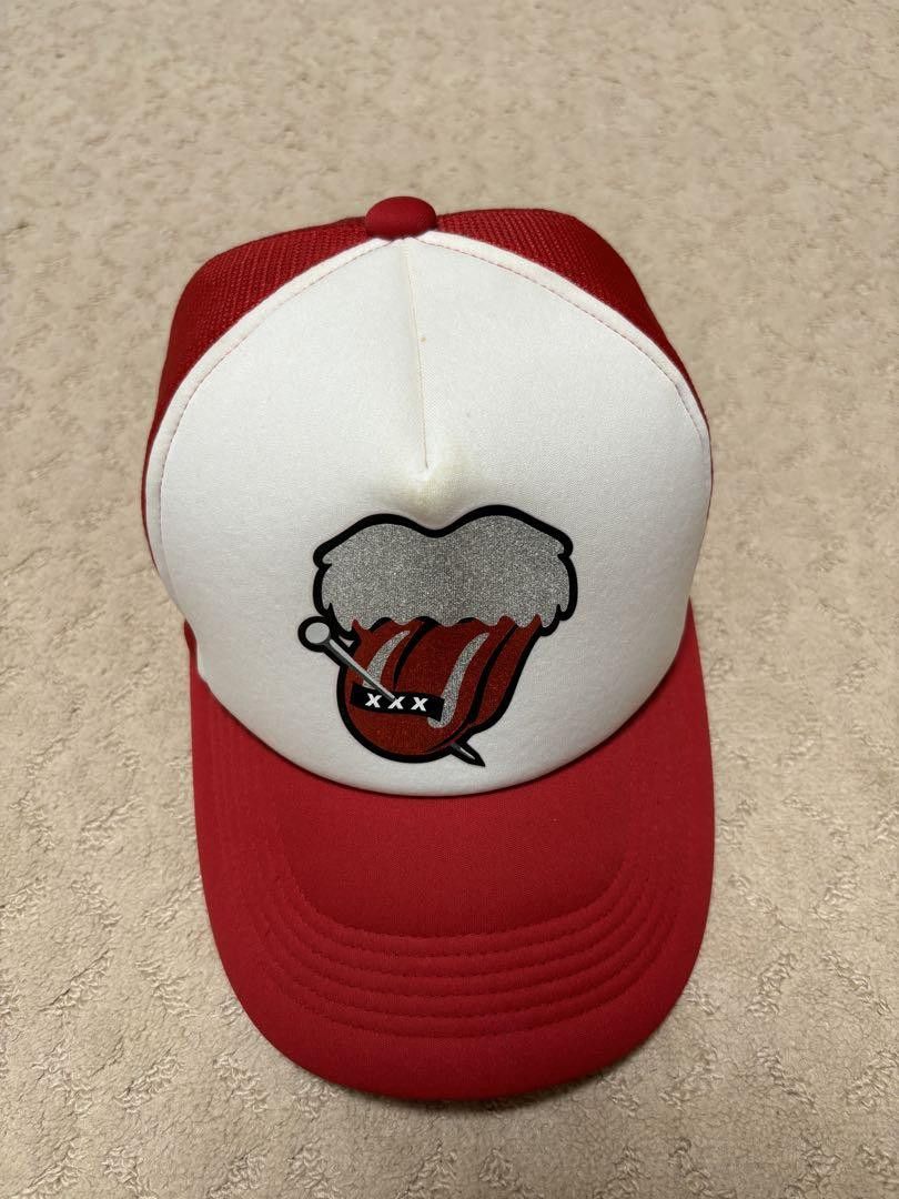 帽子 NUMBER (N)ine Rollingstones cap Number (N)ine x Rolling Stones Black Trucker Hat – usedthisbro