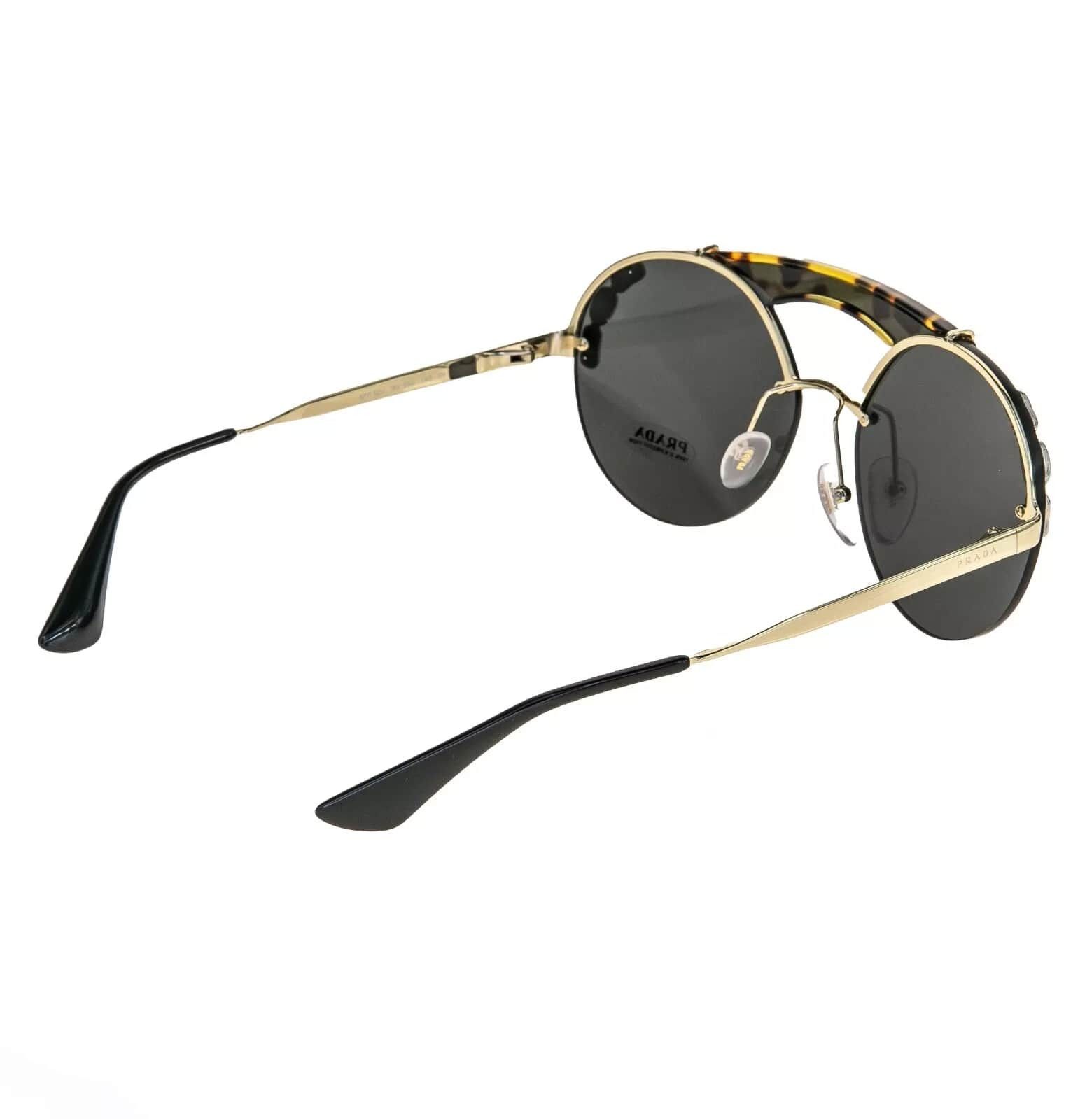 Prada PRADA ORNATE JEWEL Stud Sunglasses 52U Silver Black PR52US Size ONE SIZE - 2 Thumbnail