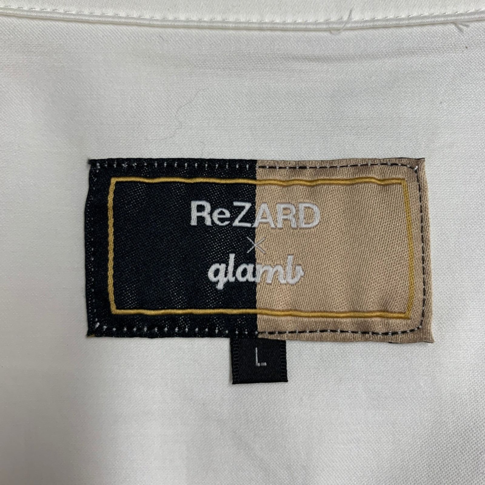 Other GLAMB x REZARD White Black Print Cotton Long Sleeve Shirt Size US L / EU 52-54 / 3 - 4 Thumbnail
