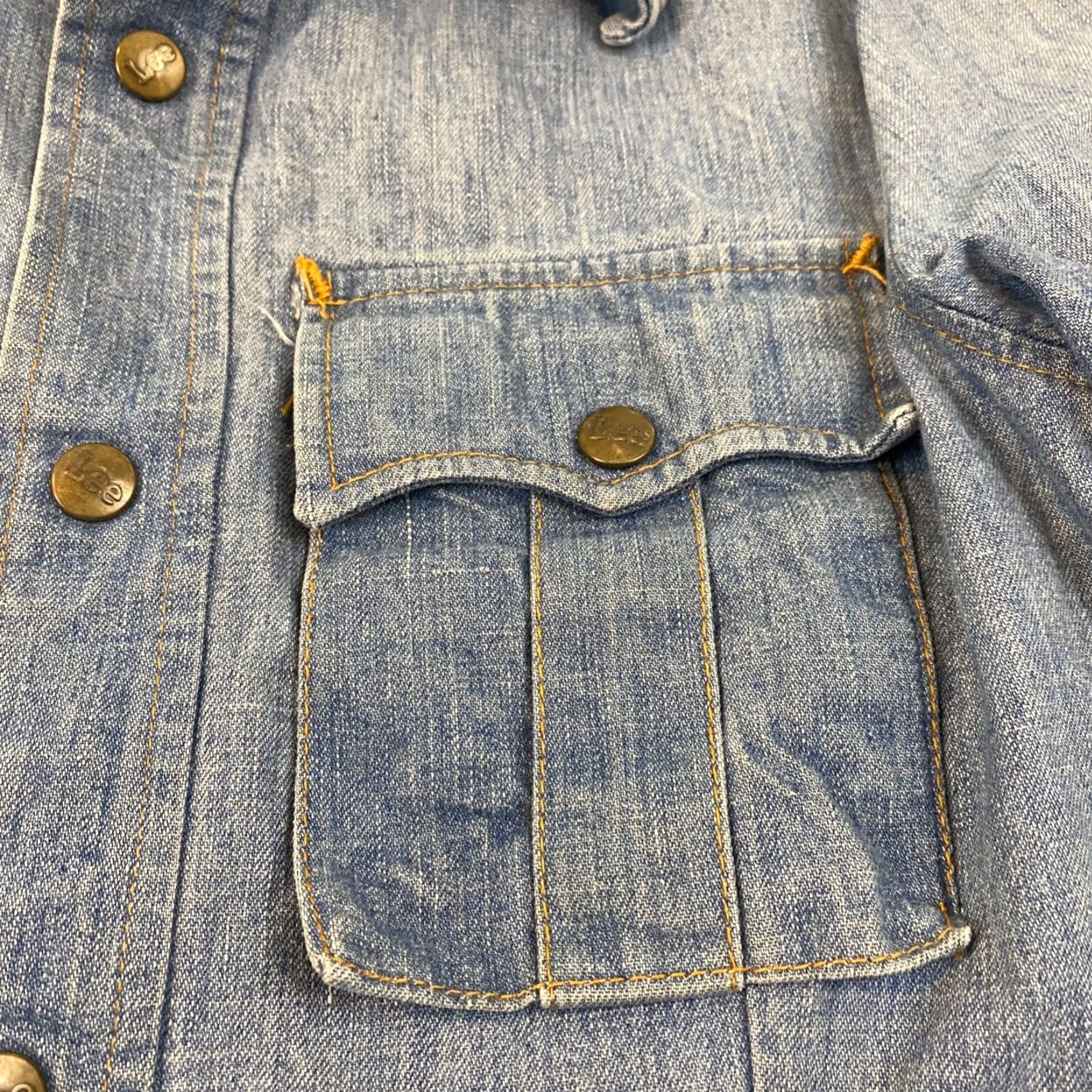 Lee VINTAGE Lee Storm Rider Women S-M Blue Cargo Denim Military Epaulet Snap USA 70s Size S / US 4 / IT 40 - 4 Thumbnail