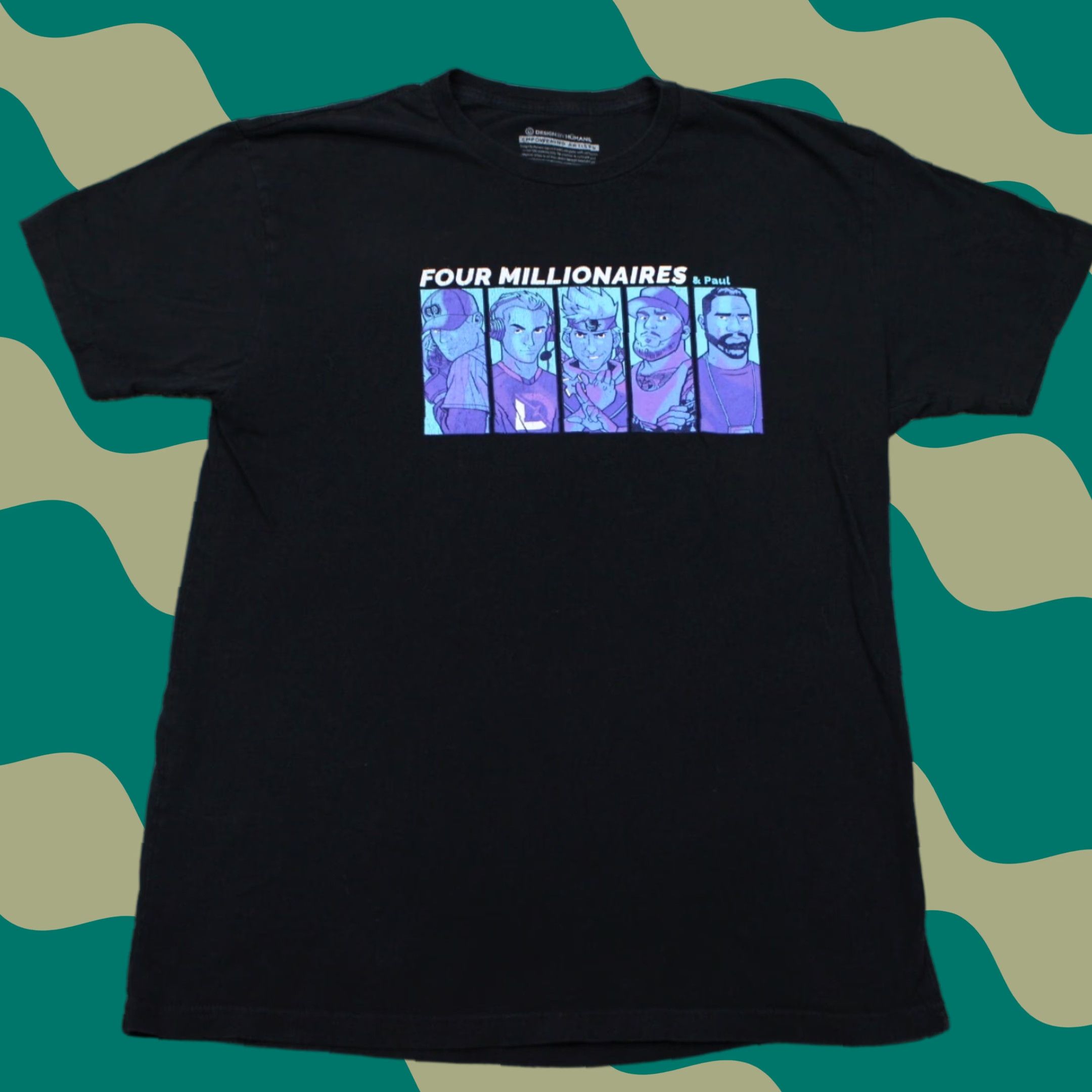 Vintage Design by Humans Shirt Mens Large Black Four Millionaires & Paul Cotton S/S Size US L / EU 52-54 / 3 - 1 Thumbnail