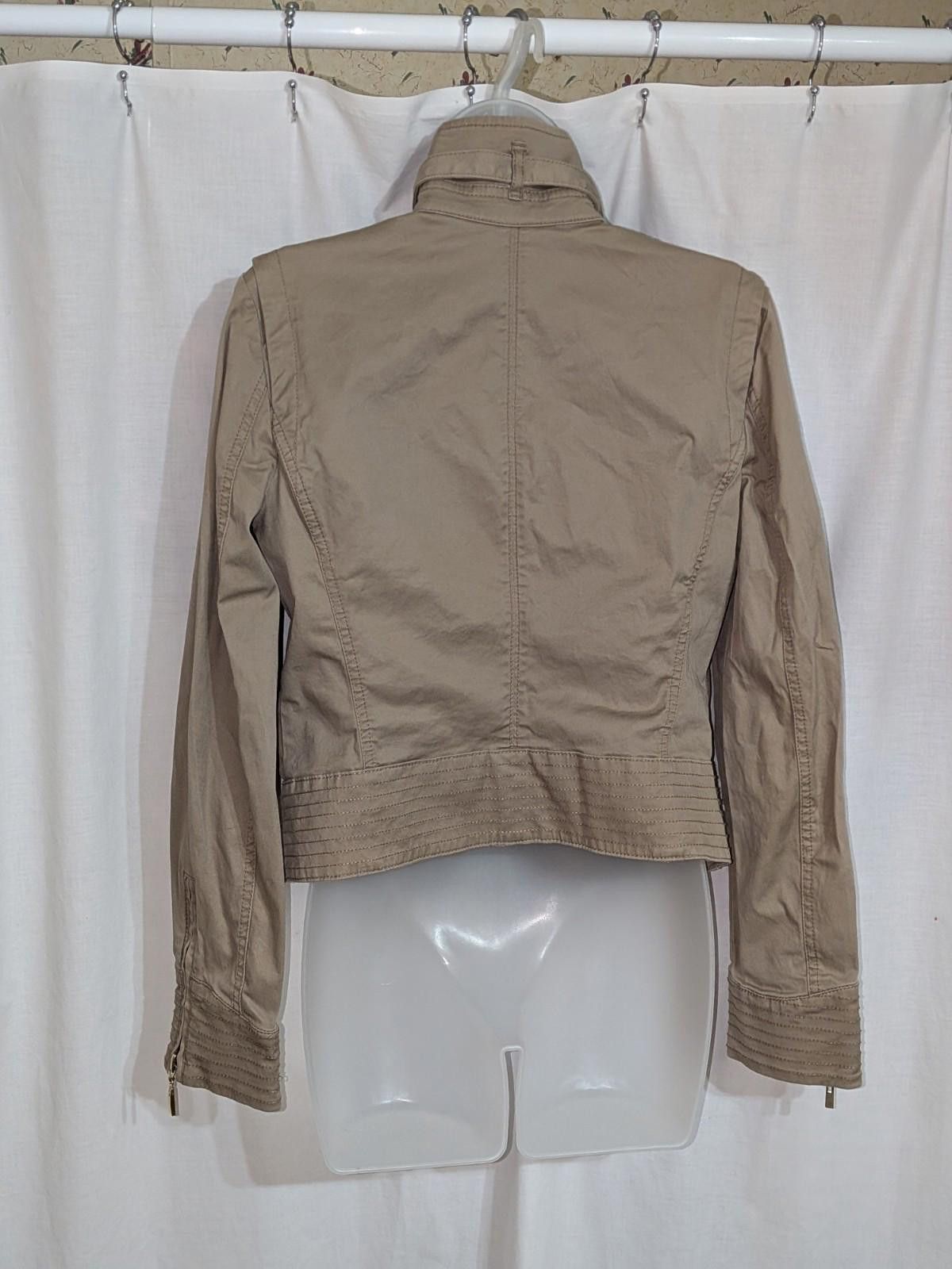 Designer White House Black Market Zip-up Motorcycle Biker Jacket Sz10 Size L / US 10 / IT 46 - 7 Thumbnail