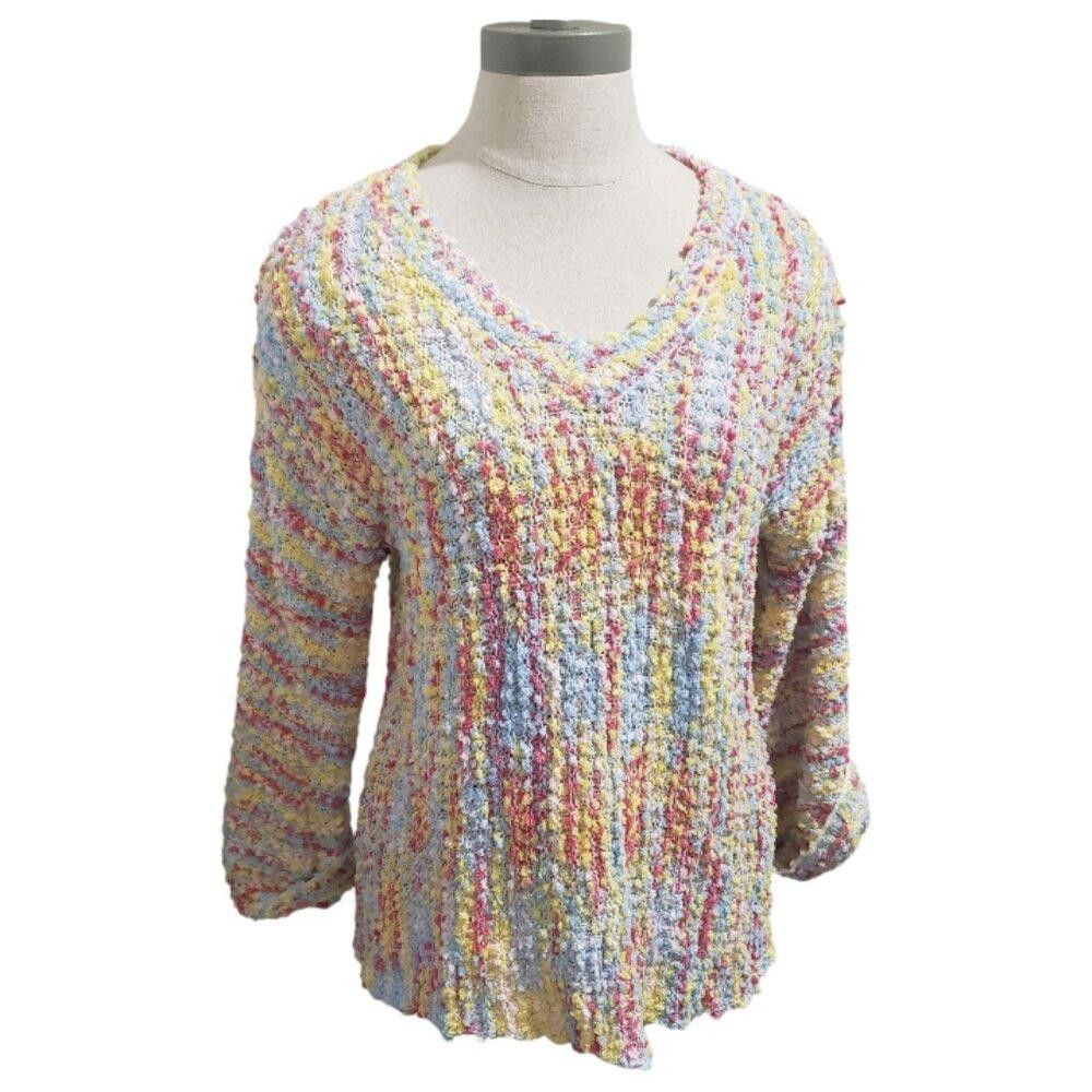 Designer CT1906 Ethyl Pastel Color V-neck Sweater M Size M / US 6-8 / IT 42-44 - 1 Thumbnail