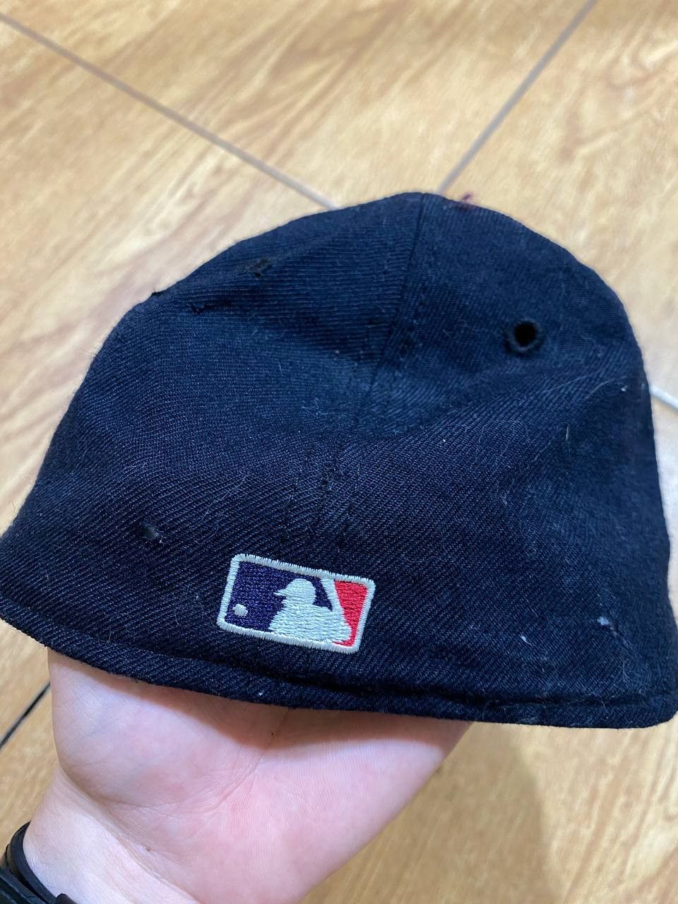 New Era Hats big logo Vintage New Era black Cap NBA Y2K 100% Wool Size ONE SIZE - 8 Thumbnail