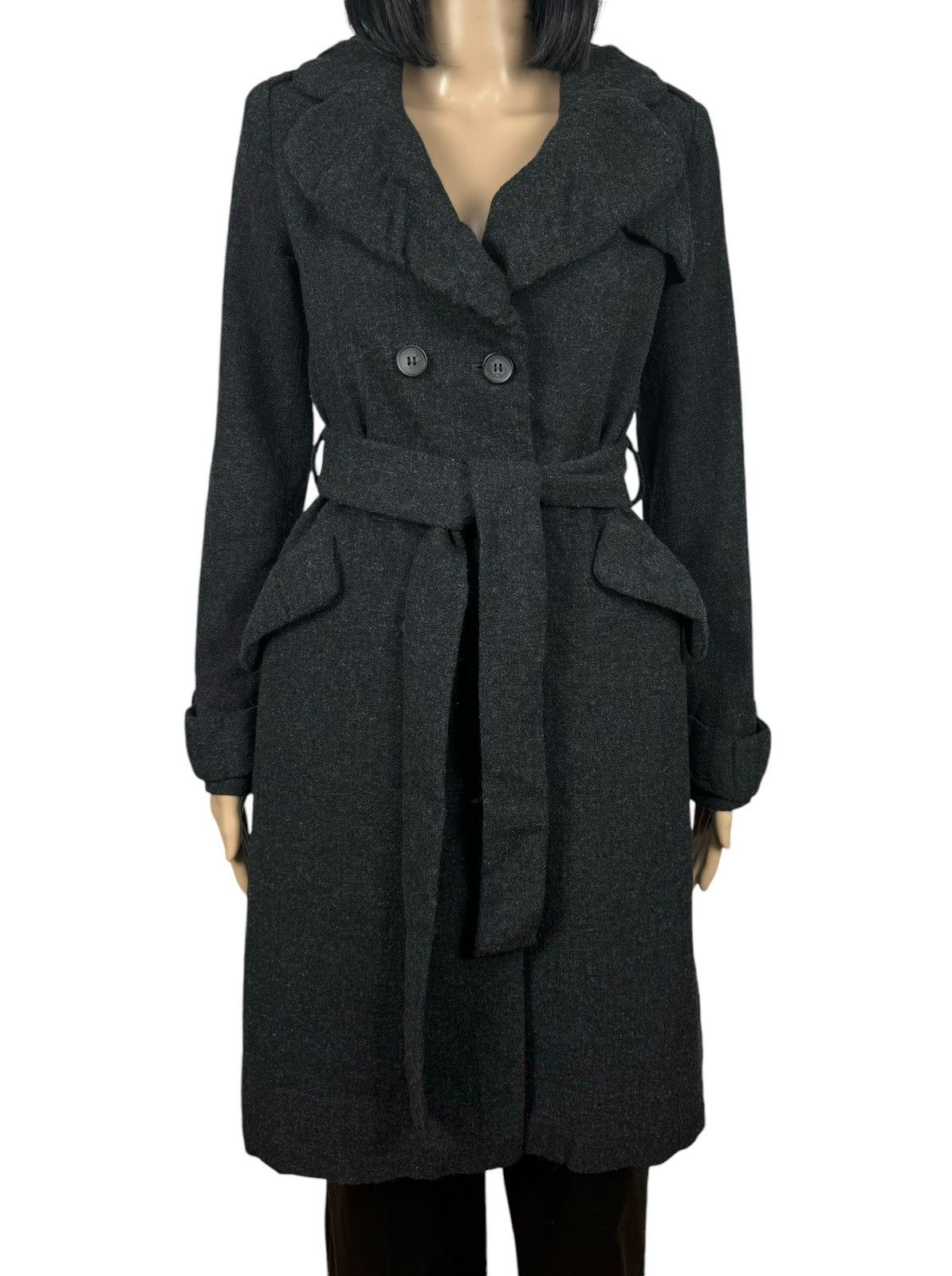 Allsaints AllSaints Wool Overcoat Belted size 6 Size XS / US 0-2 / IT 36-38 - 4 Thumbnail
