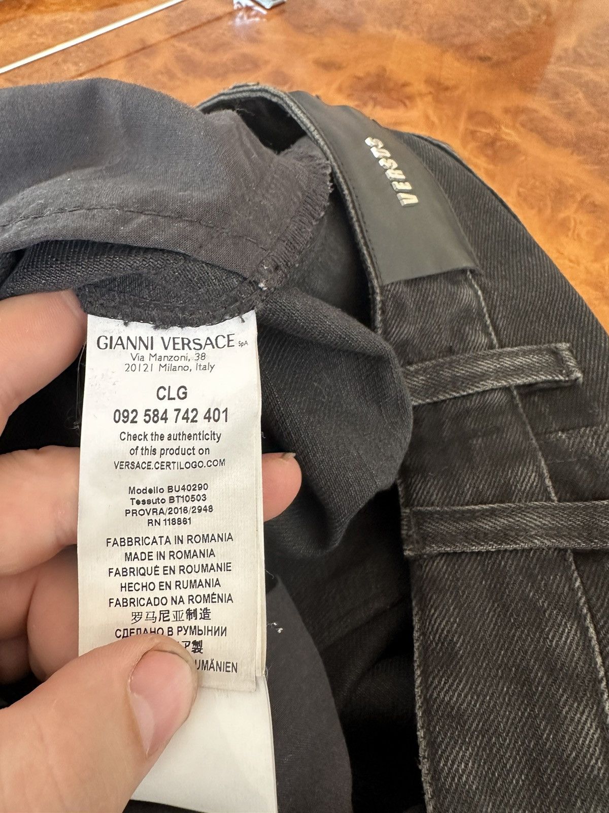 Versace Faded black distressed shorts Size US 31 - 7 Thumbnail