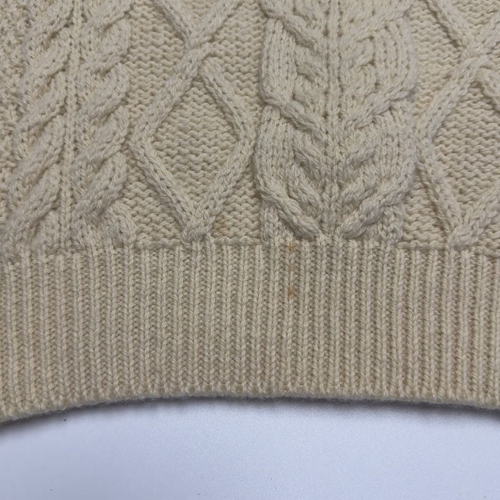 Vintage Moffat Woolens Irish Fisherman Cable Knit Sweater L Cream Size US L / EU 52-54 / 3 - 5 Thumbnail