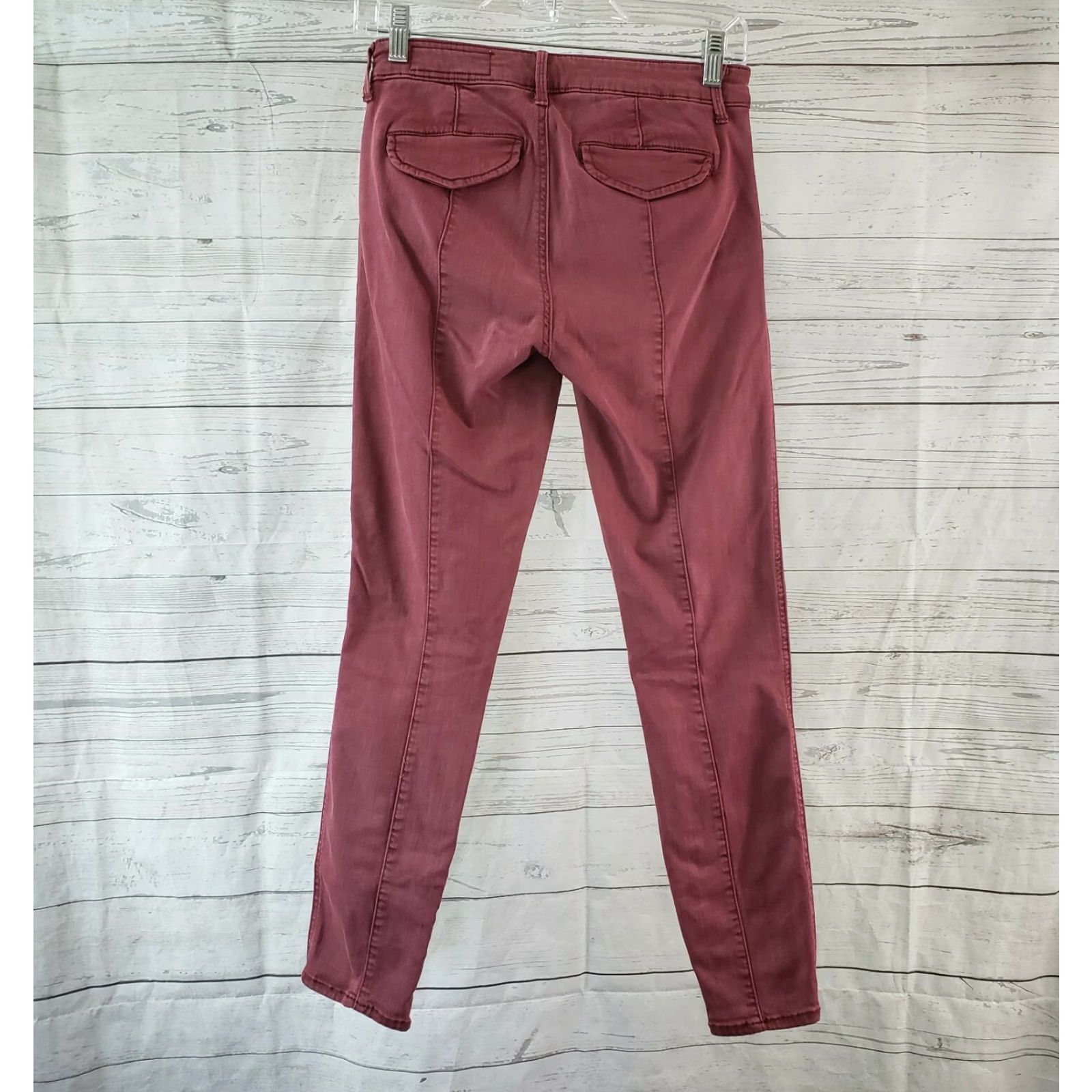 Pistola PISTOLA Womens Skinny Jeans Sz 25 Pink Mid Rise Ankle Zips Jeans Size 42" / US 20 - 3 Thumbnail