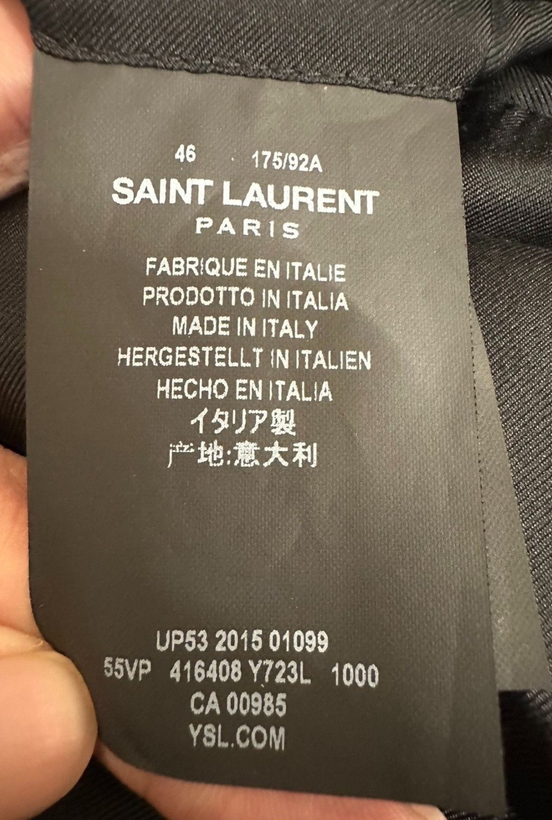 Saint Laurent Paris Saint Laurent YSL 2016SS Subtle Camo Jacquard Suit Size 46S - 6 Thumbnail