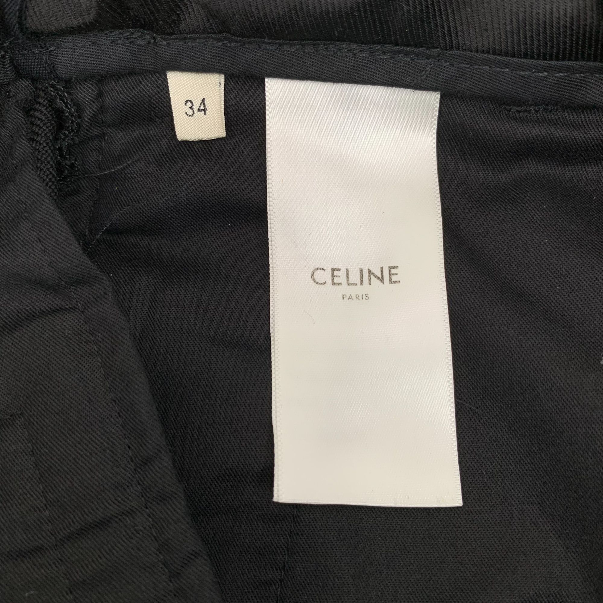 Celine Celine Black Wide-Leg Trousers Casual Style XXS 34 Grade A N Size 25" / US 0 / IT 36 - 3 Thumbnail