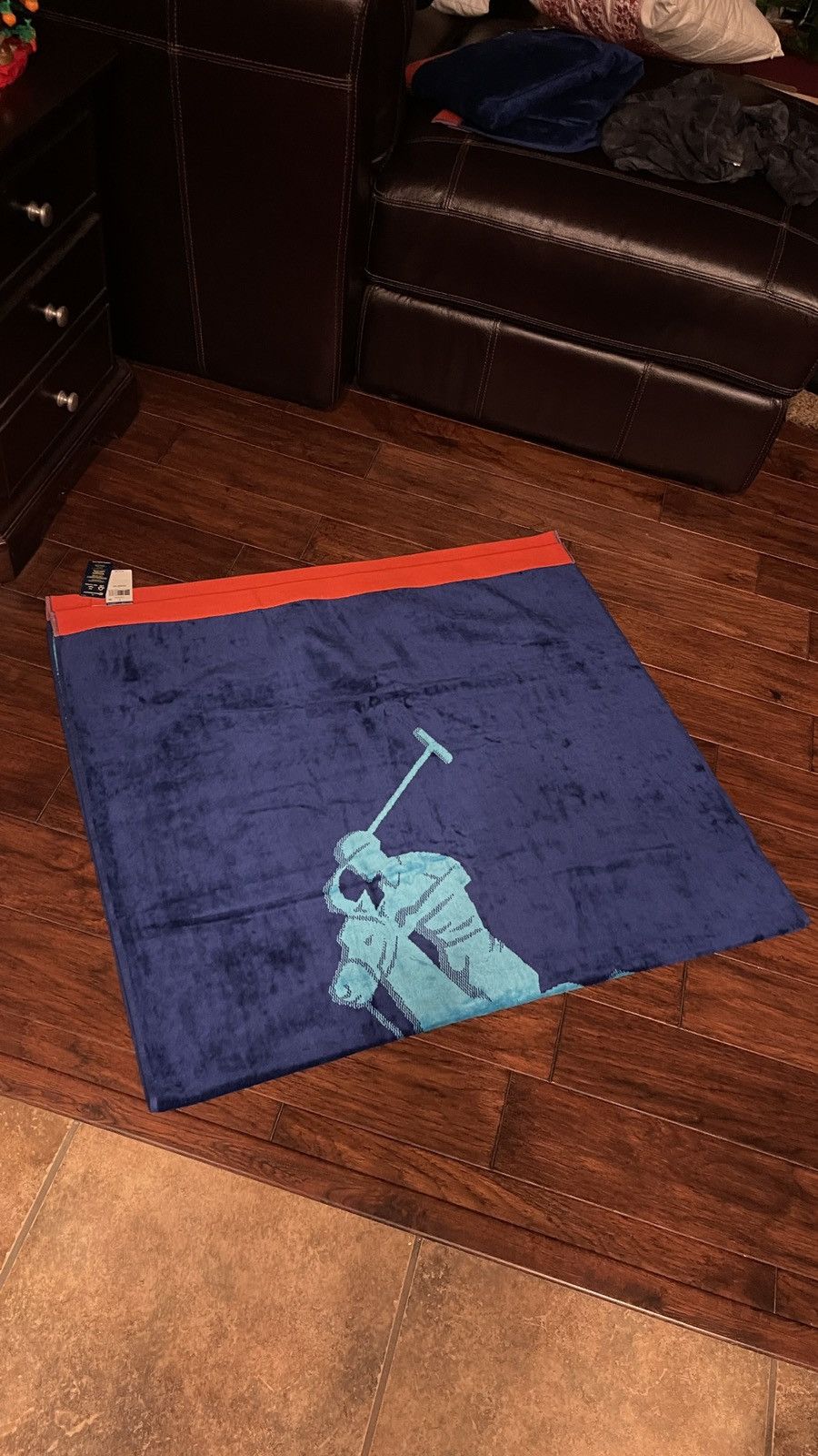 Polo Ralph Lauren NWT Polo Ralph Lauren 35" X 66" Big Pony Beach Towel in Blue Size ONE SIZE - 3 Thumbnail