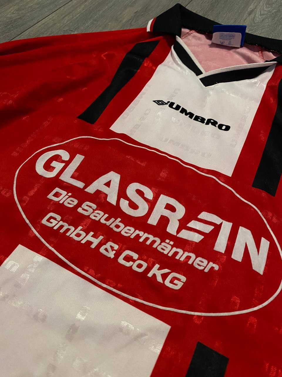 Umbro Vintage Long Sleeve Umbro Sponsor Glasrein Gmbh & Co KG № 14 Size US XL / EU 56 / 4 - 2 Thumbnail