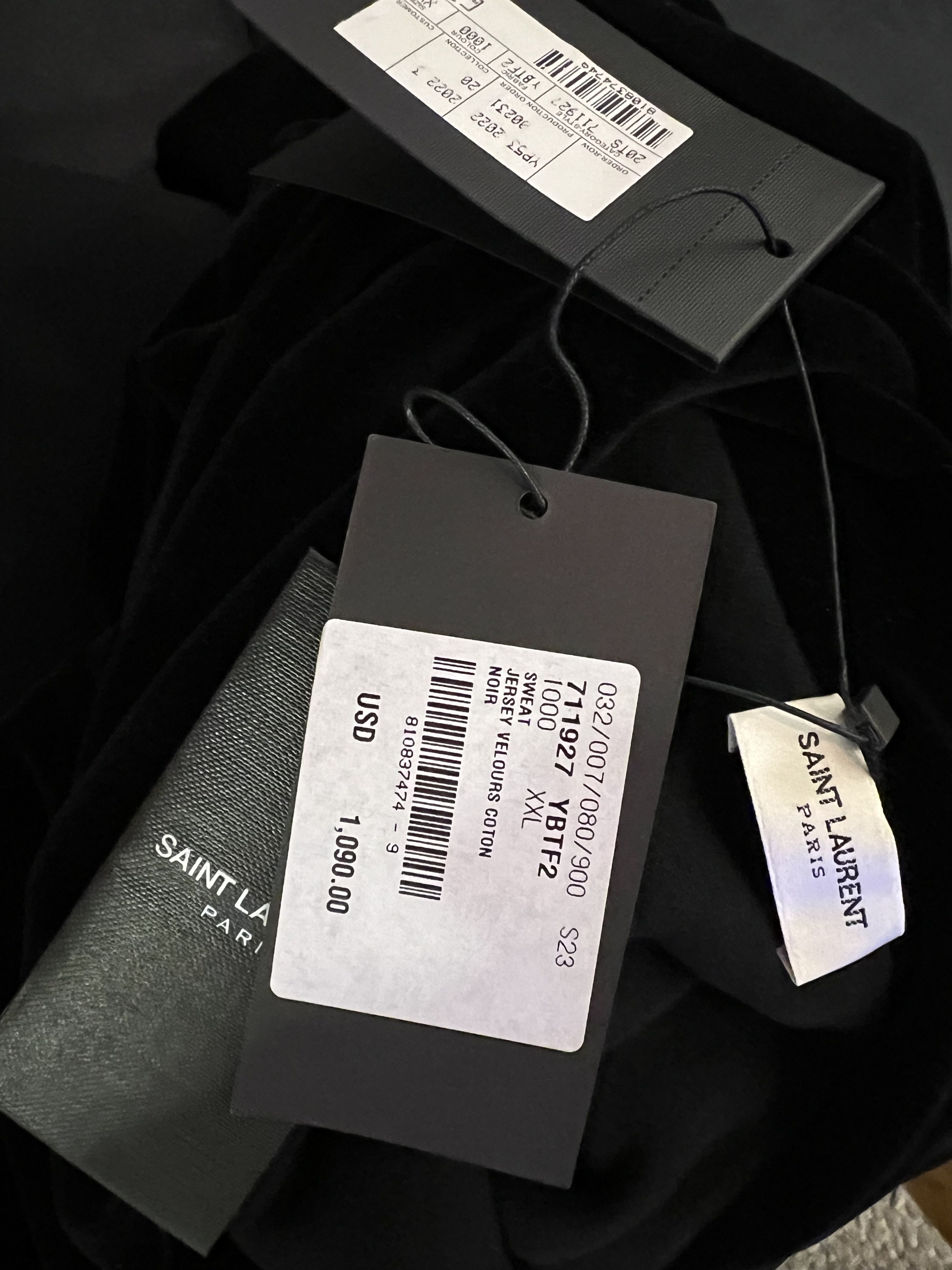Saint Laurent Paris Velvet turtleneck sweatshirt Size US XXL / EU 58 / 5 - 6 Thumbnail