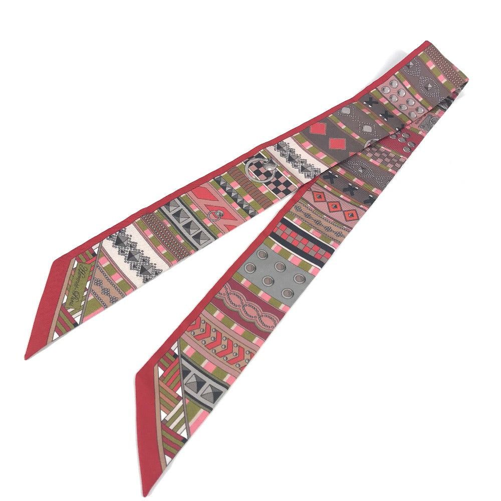 Hermes Hermes Twilly Wheelie Kolyedosian Bandeau Scarf Silk Women Red Size ONE SIZE - 1 Thumbnail