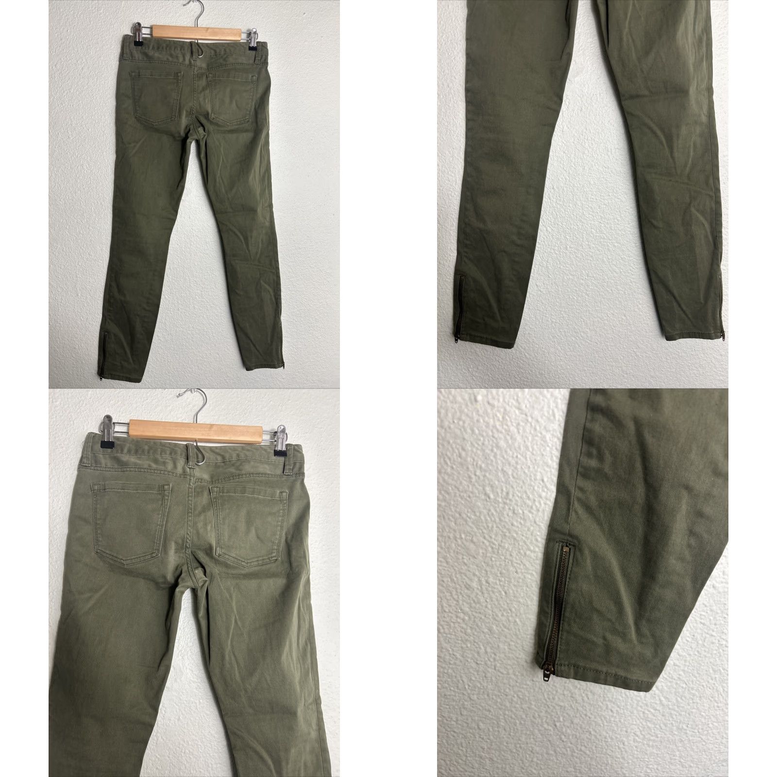 Banana Republic banana republic Womens Army Green Cotton Pants Slim Straight 29x28 Size 26 Chino Slimming Womens Size 26" / US 2 / IT 38 - 8 Thumbnail