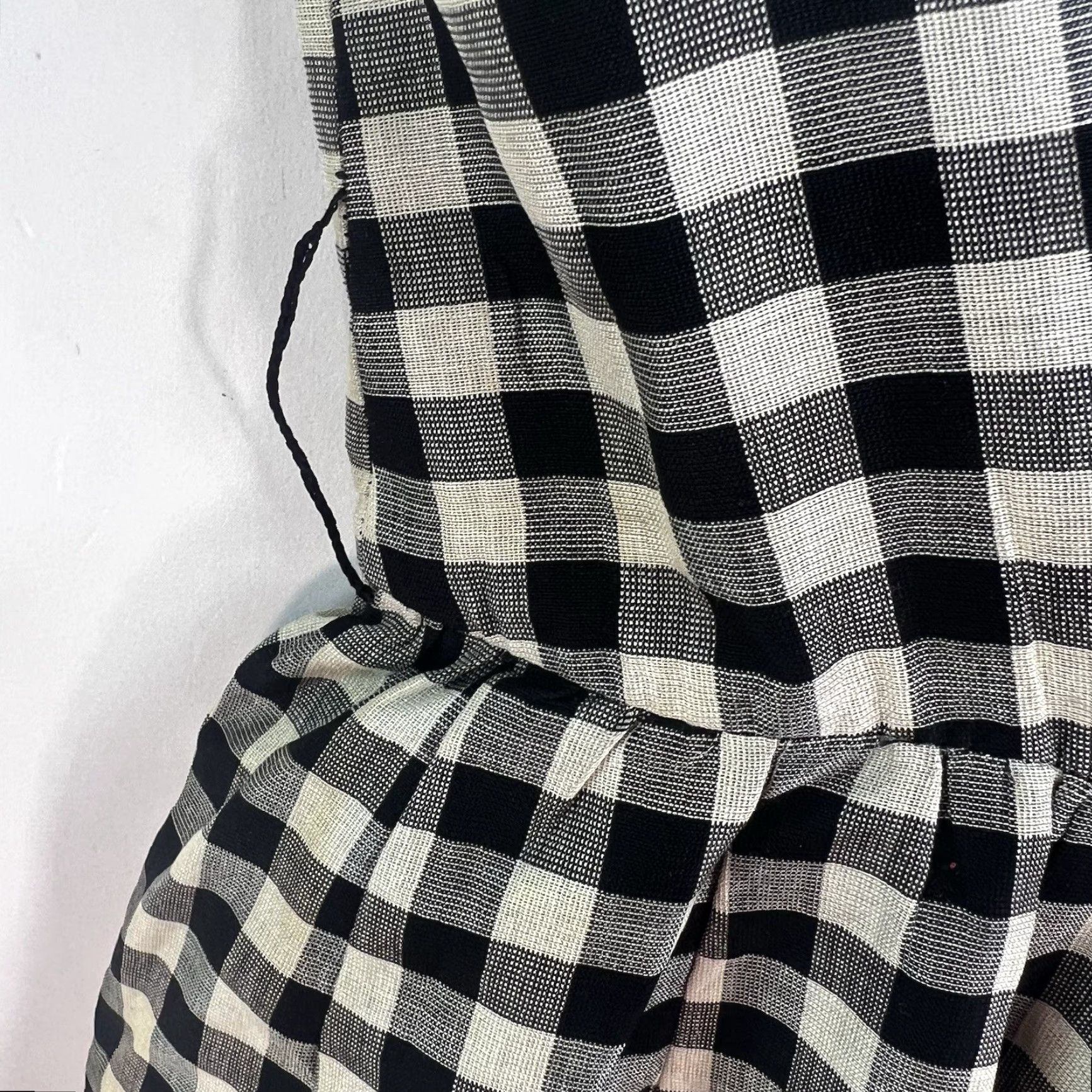 Vintage VINTAGE Suzy Perette 1950s Dress Womens Size 16 Black/White Gingham Shift Business Size 4XL / US 24-26 - 5 Thumbnail