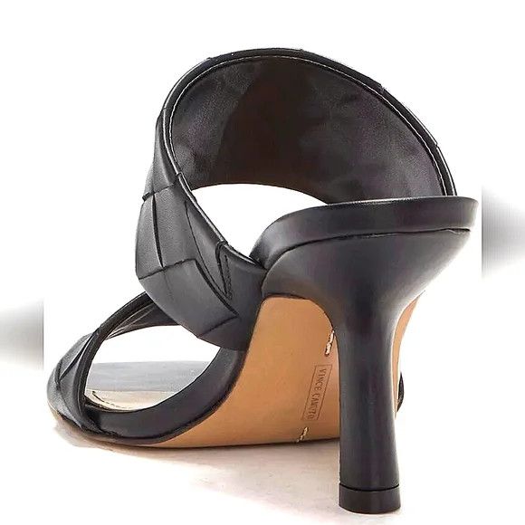 Vince Camuto Candiala Leather Heeled Slides Size US 9.5 / IT 39.5 - 3 Thumbnail
