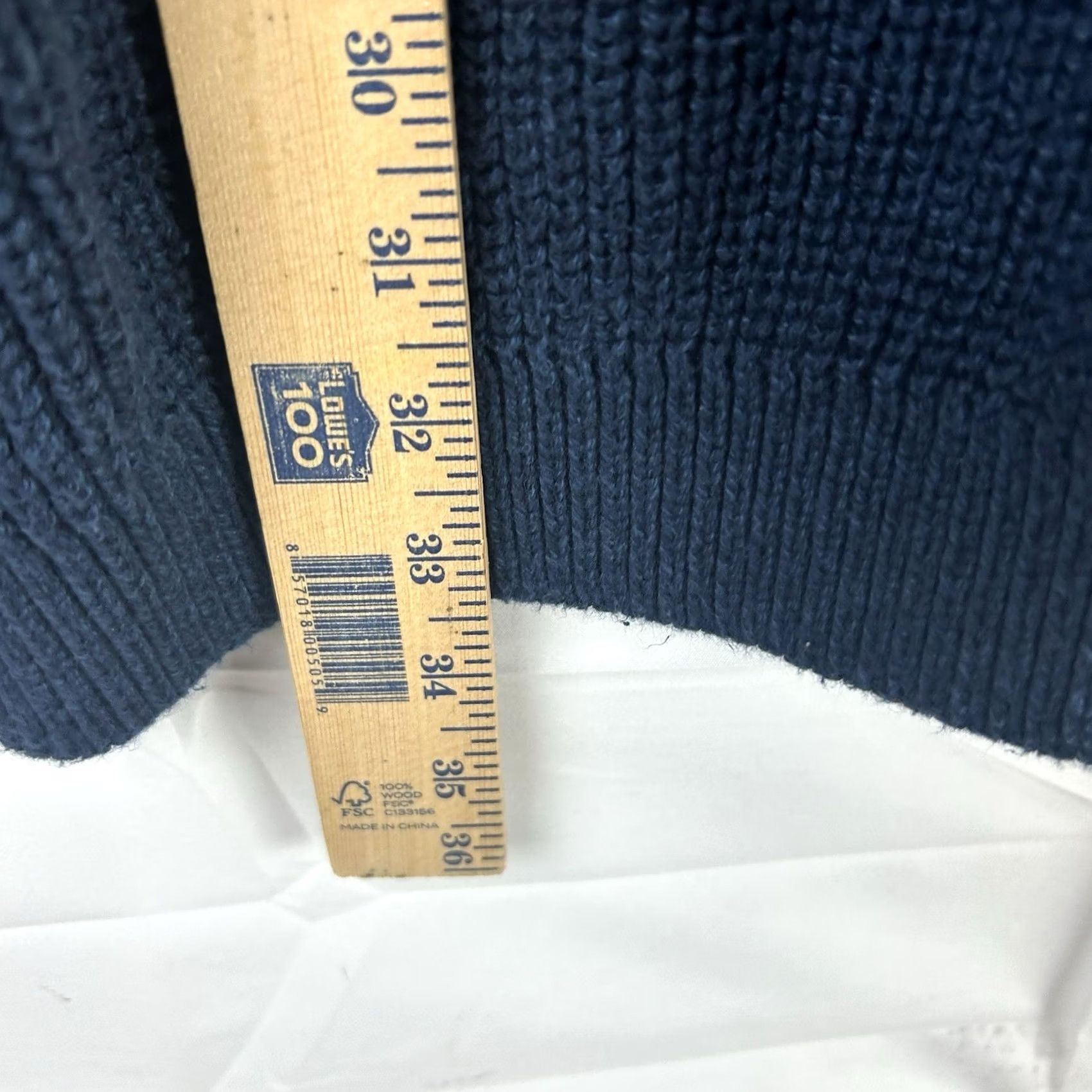 Eddie Bauer VINTAGE Eddie Bauer Sweater Mens XL Blue VTG Men Pullover Knit Fisherman Ribbed Henley USA Size US XL / EU 56 / 4 - 5 Thumbnail