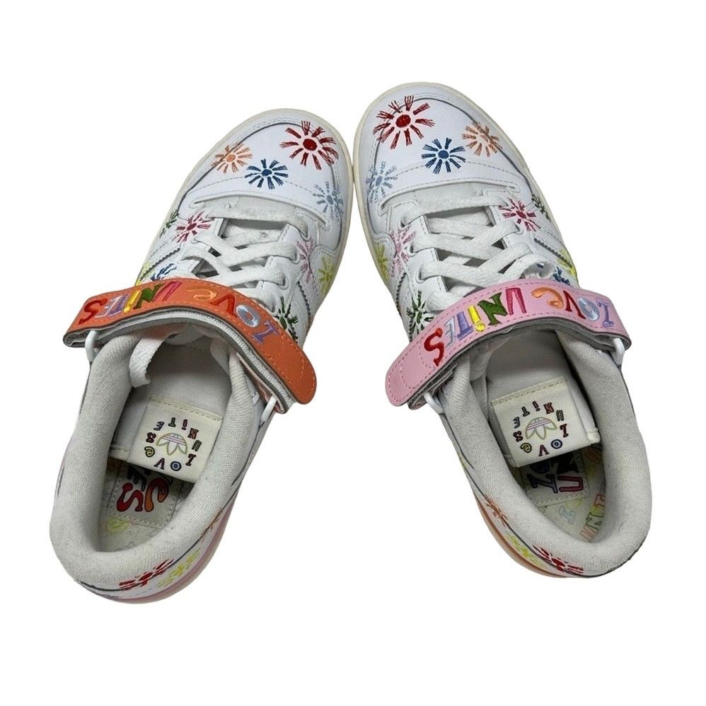 Adidas ADIDAS-Love Unites Men White & Floral Sneakers Size US 8 / EU 41 - 2 Thumbnail