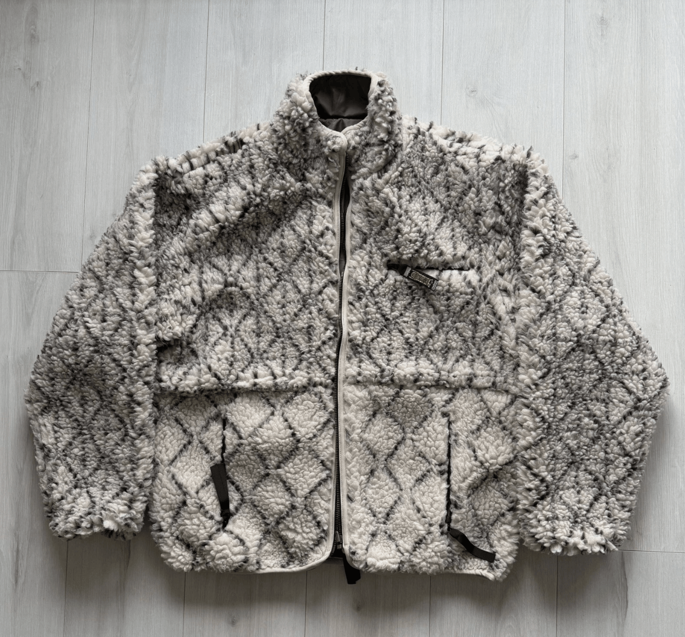 Kapital Kapital DO-GI Sashiko Boa Reversible Fleece Blouson – Ecru Size US XL / EU 56 / 4 - 1 Thumbnail