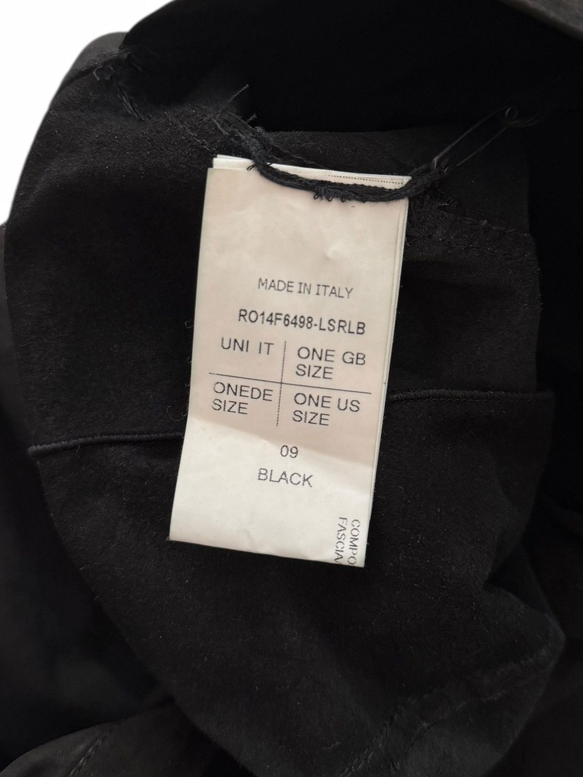 Rick Owens SAMPLE 2014 Moody Durag Lambskin Leather Head Drape Size ONE SIZE - 10 Thumbnail