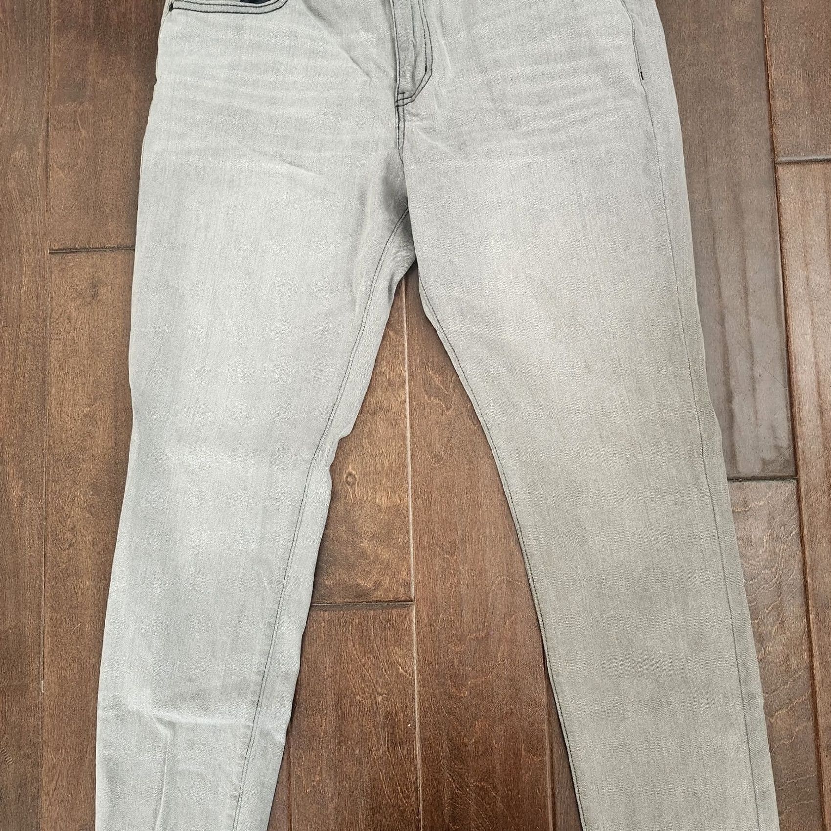 Denime NOVAMEN Gray Slim Fit Jeans Mens Size 36 Denim Pants City 5-Pocket Zip Button Inseam 30 Fall Spring Summer Regular Mens Size US 36 / EU 52 - 4 Thumbnail
