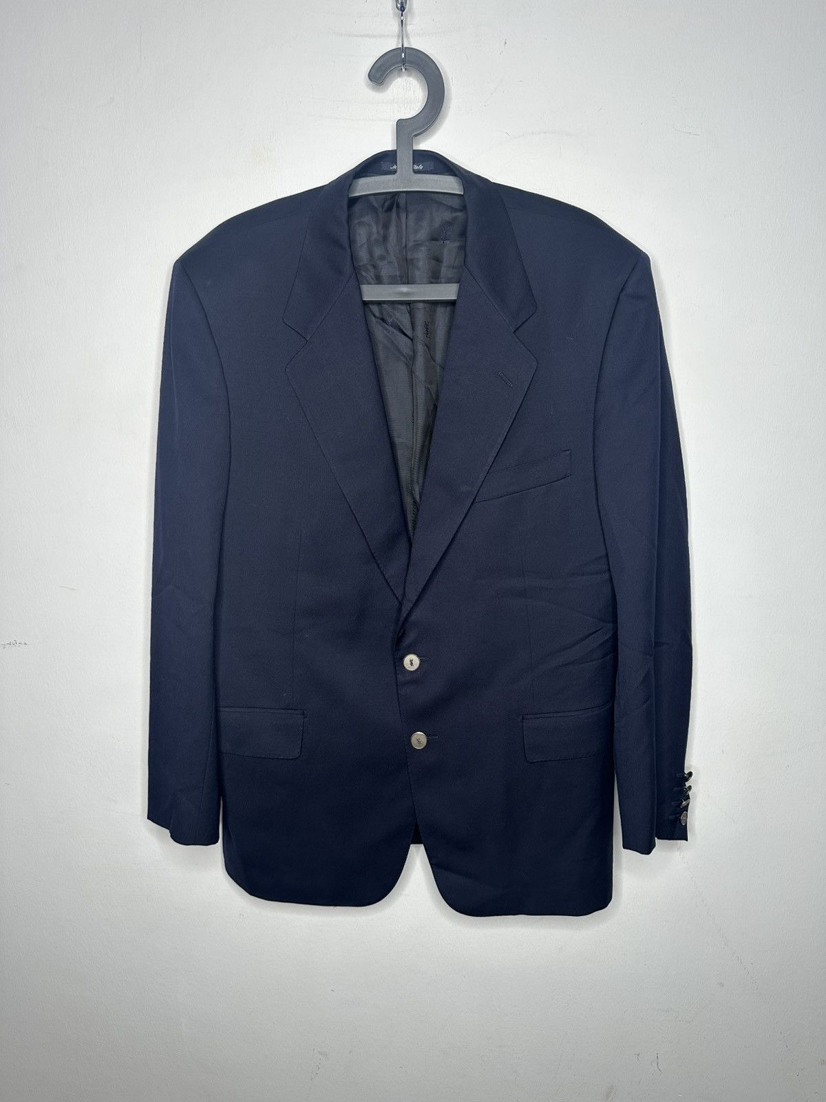 Yves Saint Laurent Yves Saint Laurent Metal Buttons Blue Blazer Size 42R - 3 Thumbnail