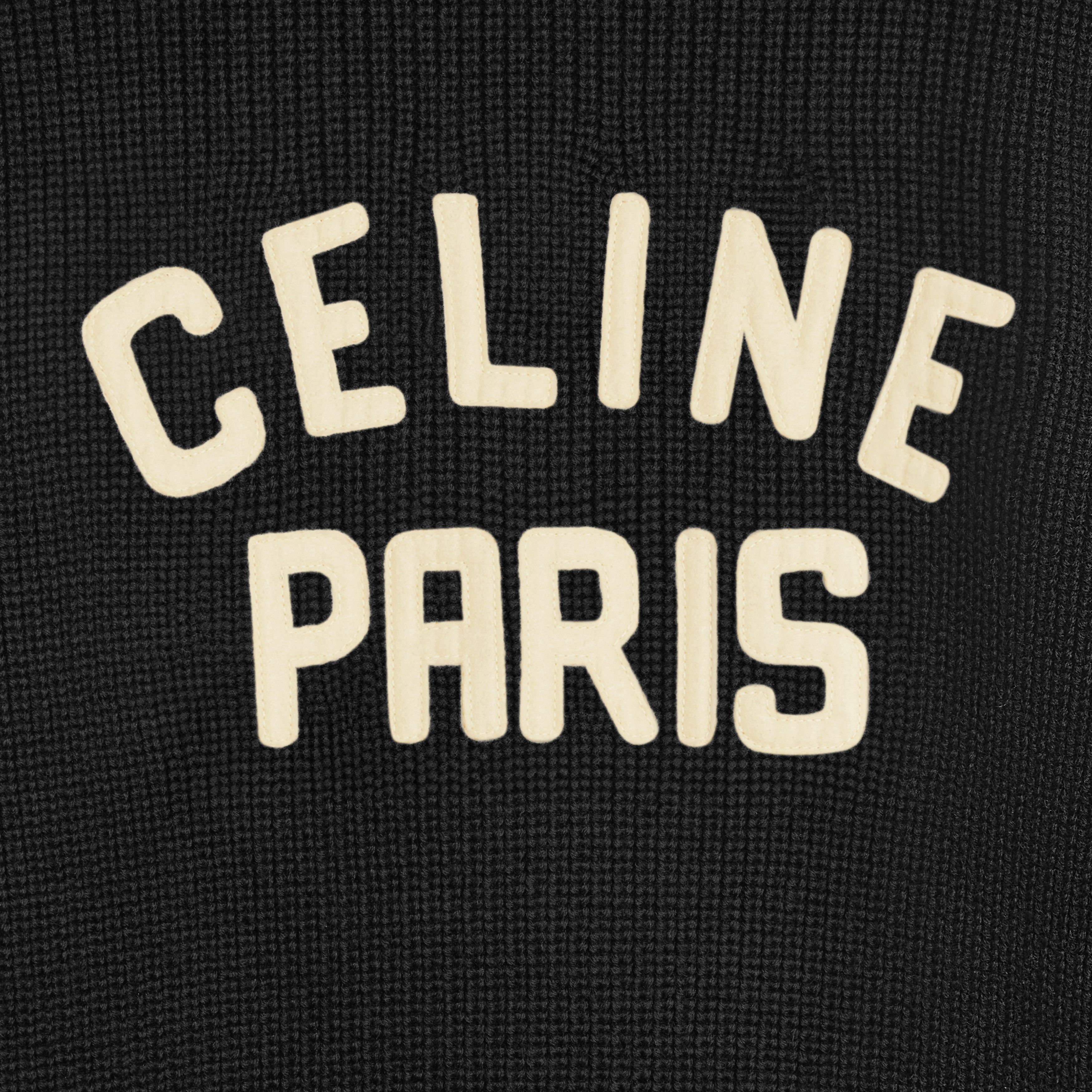 Celine o1bcso1str0925 2AD0P830I Long College Cardigan in Black/Ecru Size US S / EU 44-46 / 1 - 5 Thumbnail
