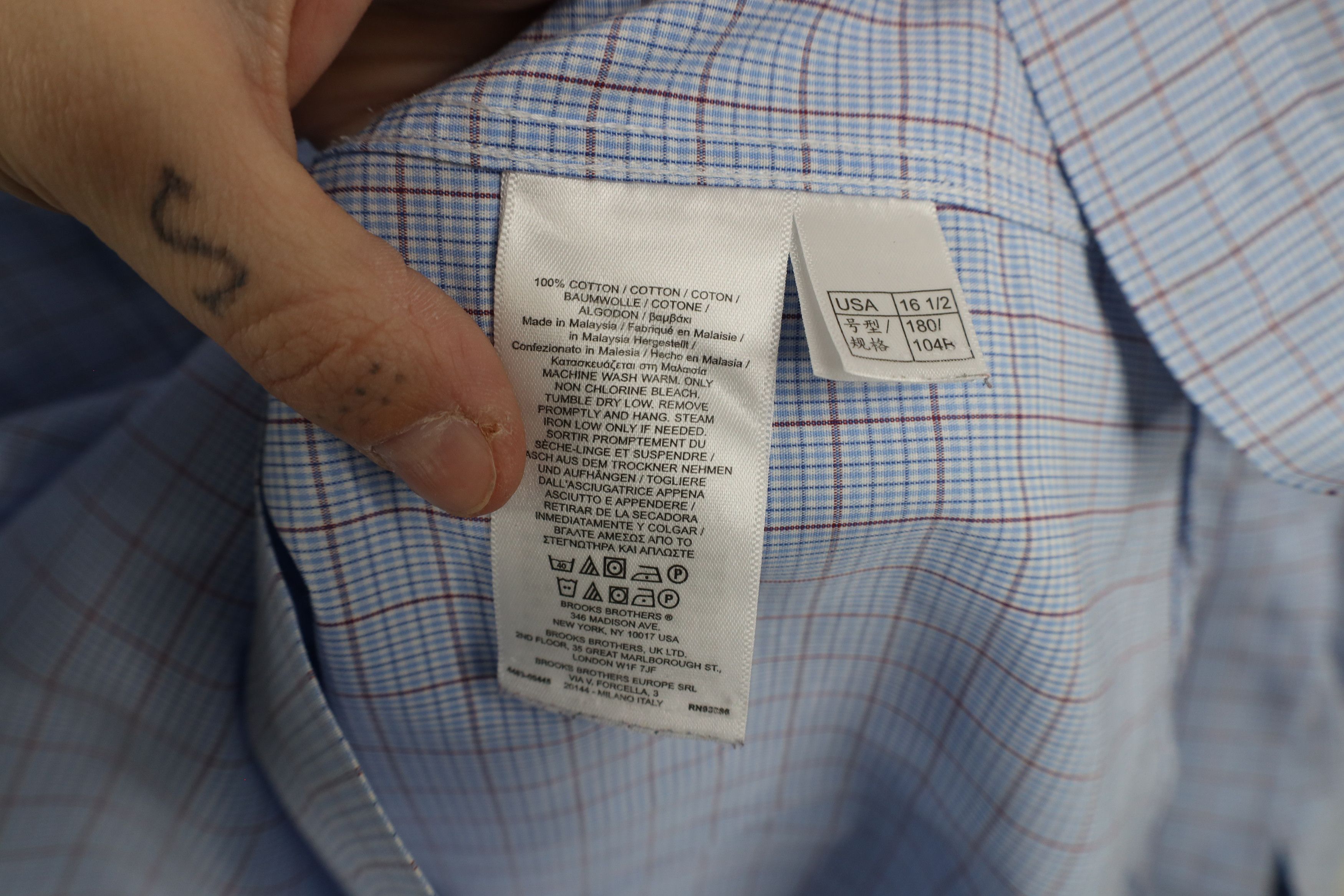 Brooks Brothers × Vintage Vintage Brooks Brothers Collared Button Shirt Plaid Cotton Size US M / EU 48-50 / 2 - 7 Thumbnail